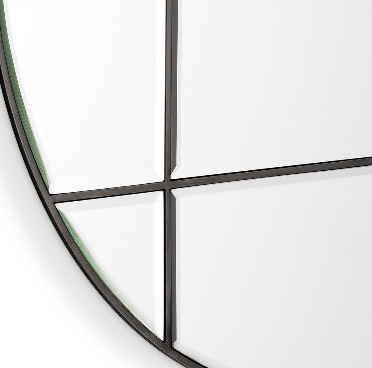 Spiegel - cm Wohnzimmer Garderoben 110 - - Spiegel Luxus Casa Runder Spiegel - Spiegel Wandspiegel Ø Padrino Qualität Luxus Bronzefarben