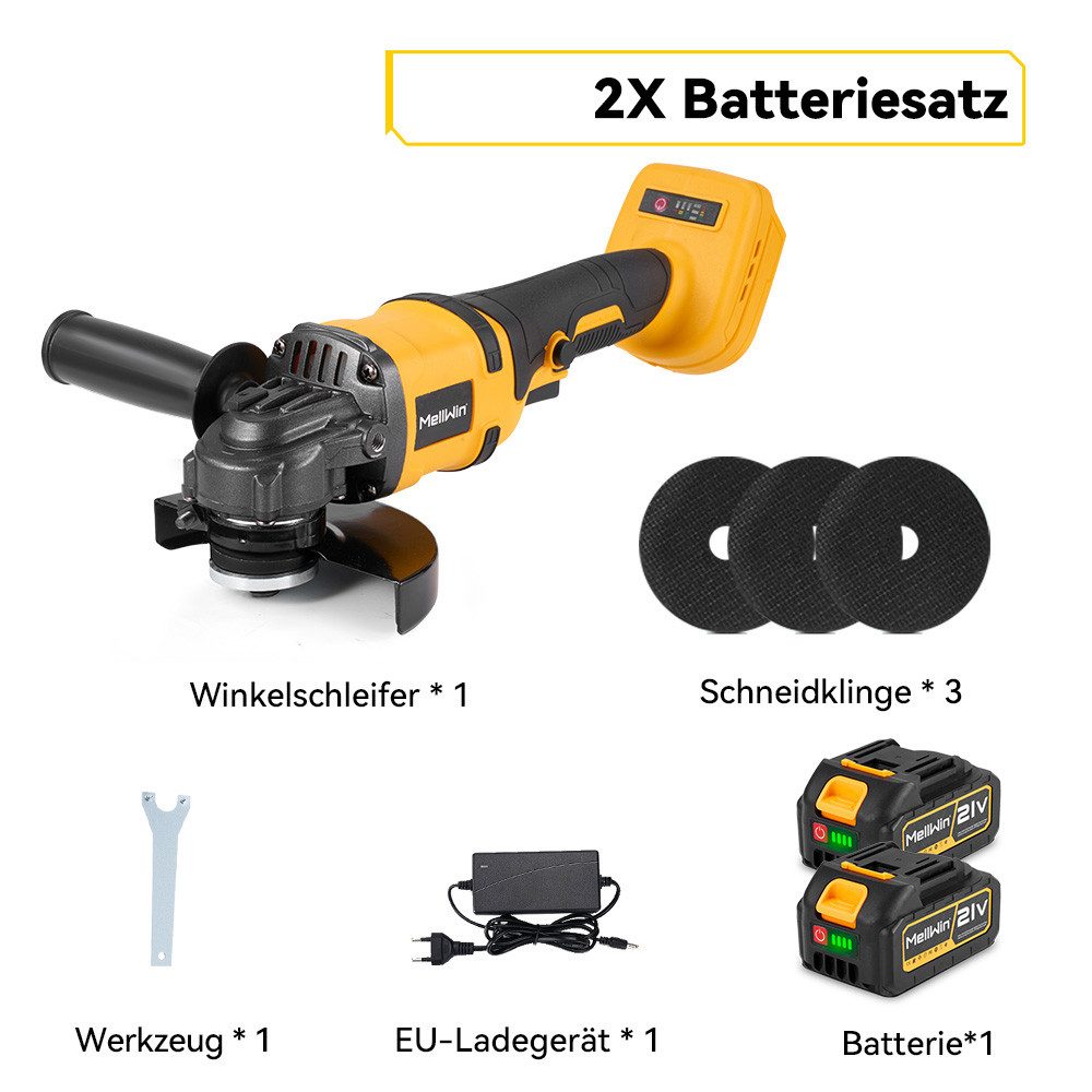 ONEVAN Akku-Winkelschleifer Bürstenloser 125 mm Schleifer, günstig online kaufen