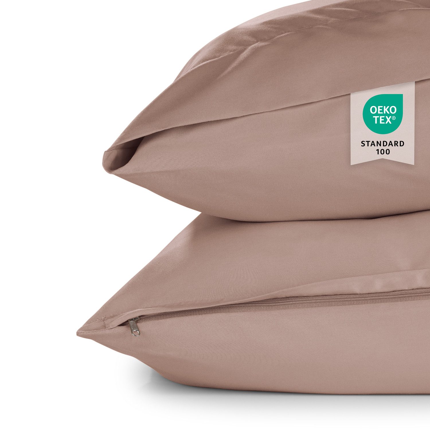 Blumtal Kissenbezüge aus gebürstetem Mikrofaser-Gewebe - Oeko-TEX zert. Kissenbezüge, (2 Stück), mit Reißverschluss oder Verschlusslasche