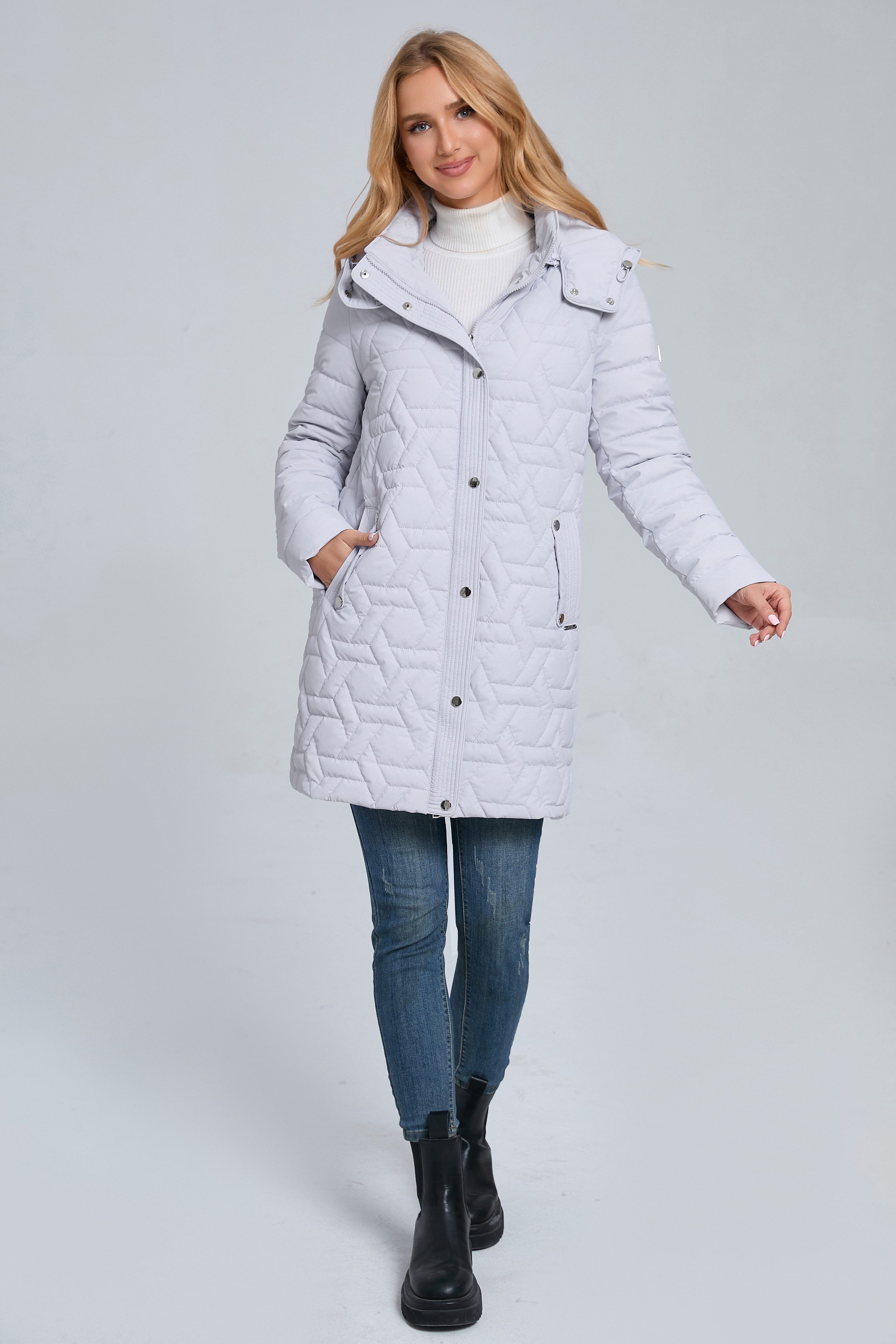 FUNK since 1776 Steppmantel moderner Kurzmantel mit dekorativem Muster
