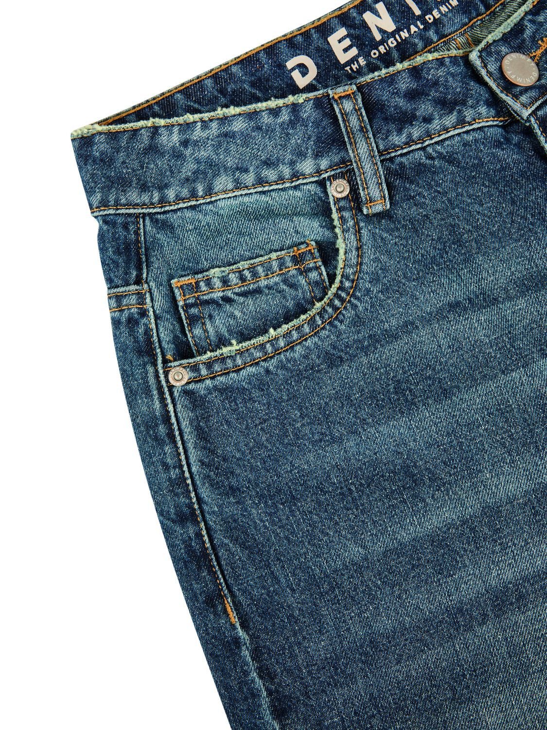 DENIMFY Relax-fit-Jeans Damen Jeanshose DFDana Wide Leg Fit Denimhose aus 100% Baumwolle