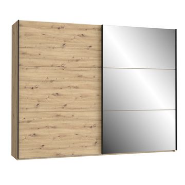 99rooms Schwebetürenschrank Teo (Schrank, Kleiderschrank) 2-türig, mit Spiegel, aus Holzwerkstoff