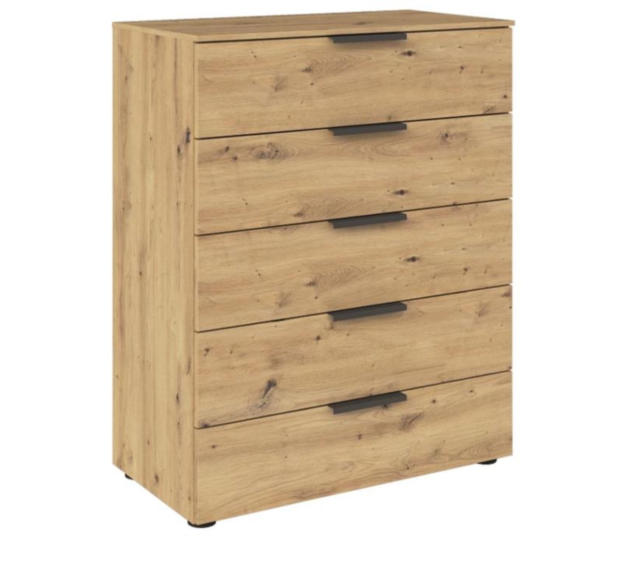 Rauch Möbel Konsole Rauch Kommode Flipp Eiche Artisan 80 x 100 x 42 cm 5 Schubladen