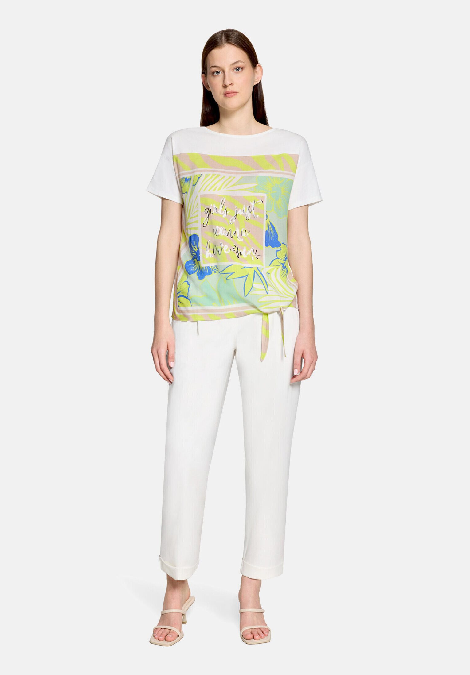 Betty Barclay Kurzarmshirt Damen mit Schleifenknoten (1-tlg)