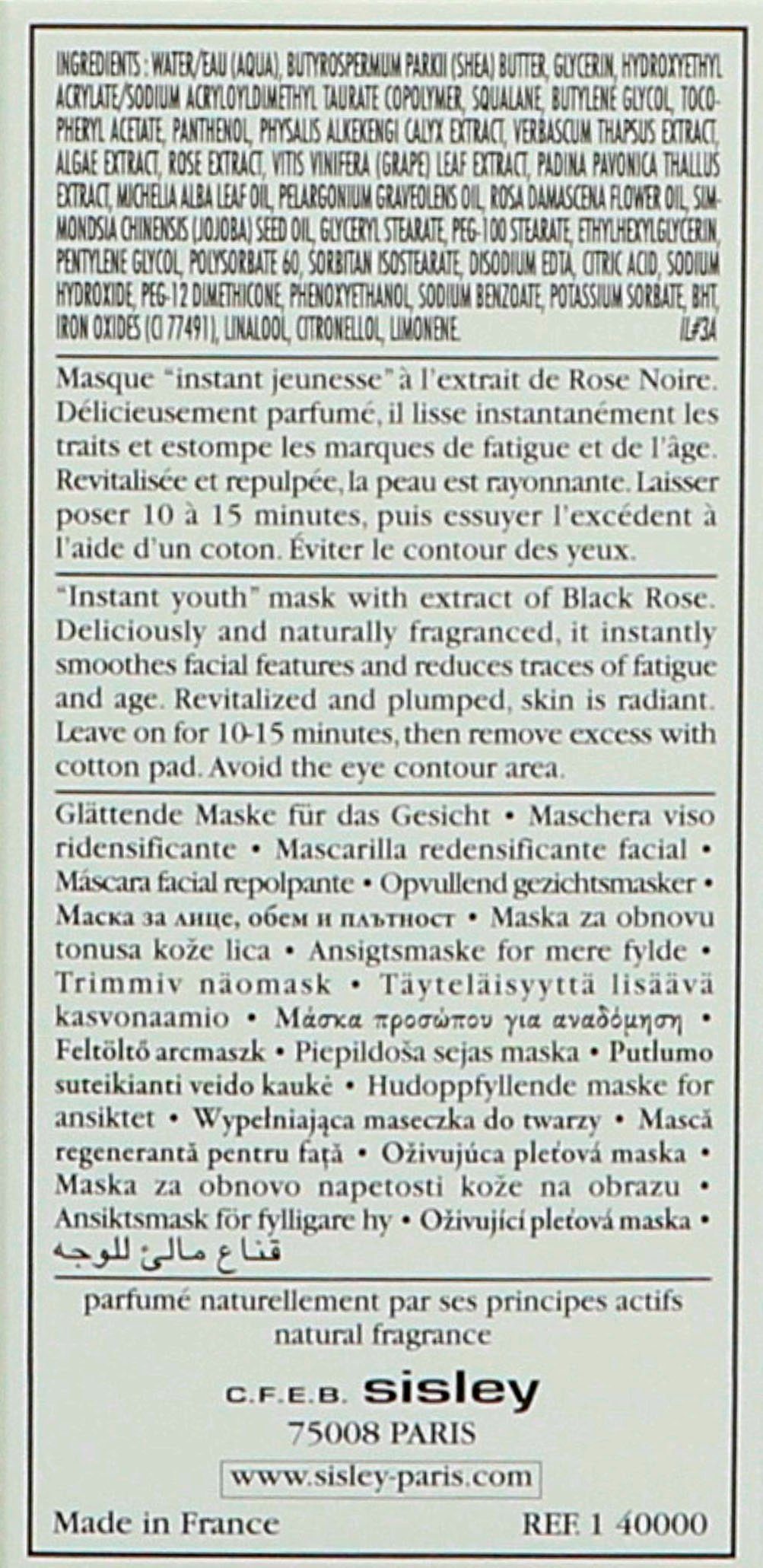 sisley Gesichtsmaske Black Rose Cream Mask, Mit Anti-Age-Wirkstoffen, sorgt für spürbar glattere Haut.