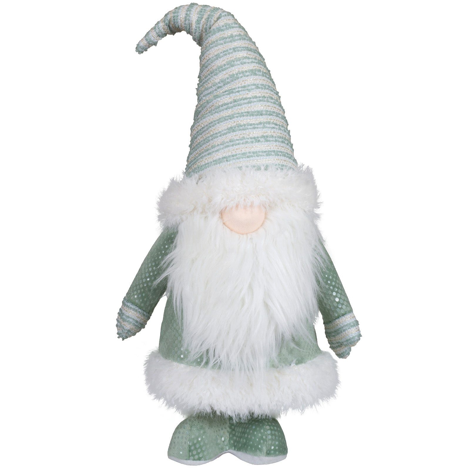 Christmas Paradise Wichtel Weihnachtsfigur 48-62 cm (76-90 cm) (Dekofigur, 1 St., Weihnachtsdeko), ausziehbare Teleskopbeine, grün-weiß