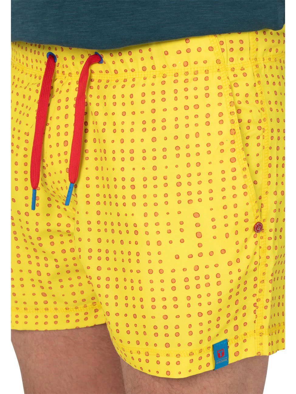 Yellow mit SWIMMING SHORT TIMEZONE Stingray 7623 Badeshorts (1-St) HARRYTZ Kordelzug