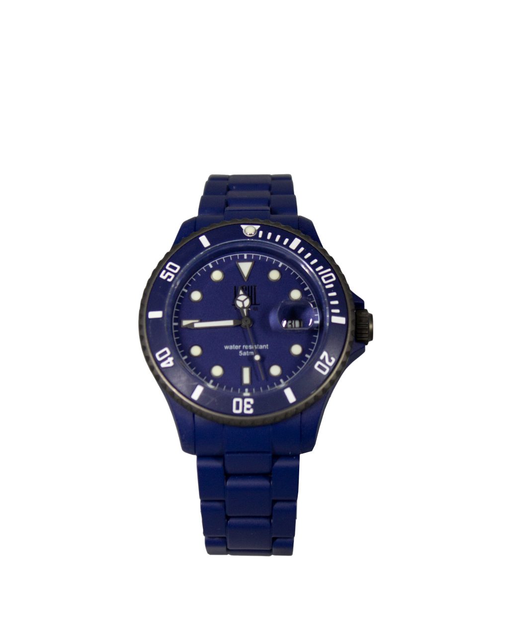 Light Time Quarzuhr Armbanduhr Damen Herren Datum Kunststoff Blau L141NVY, Datumsanzeige