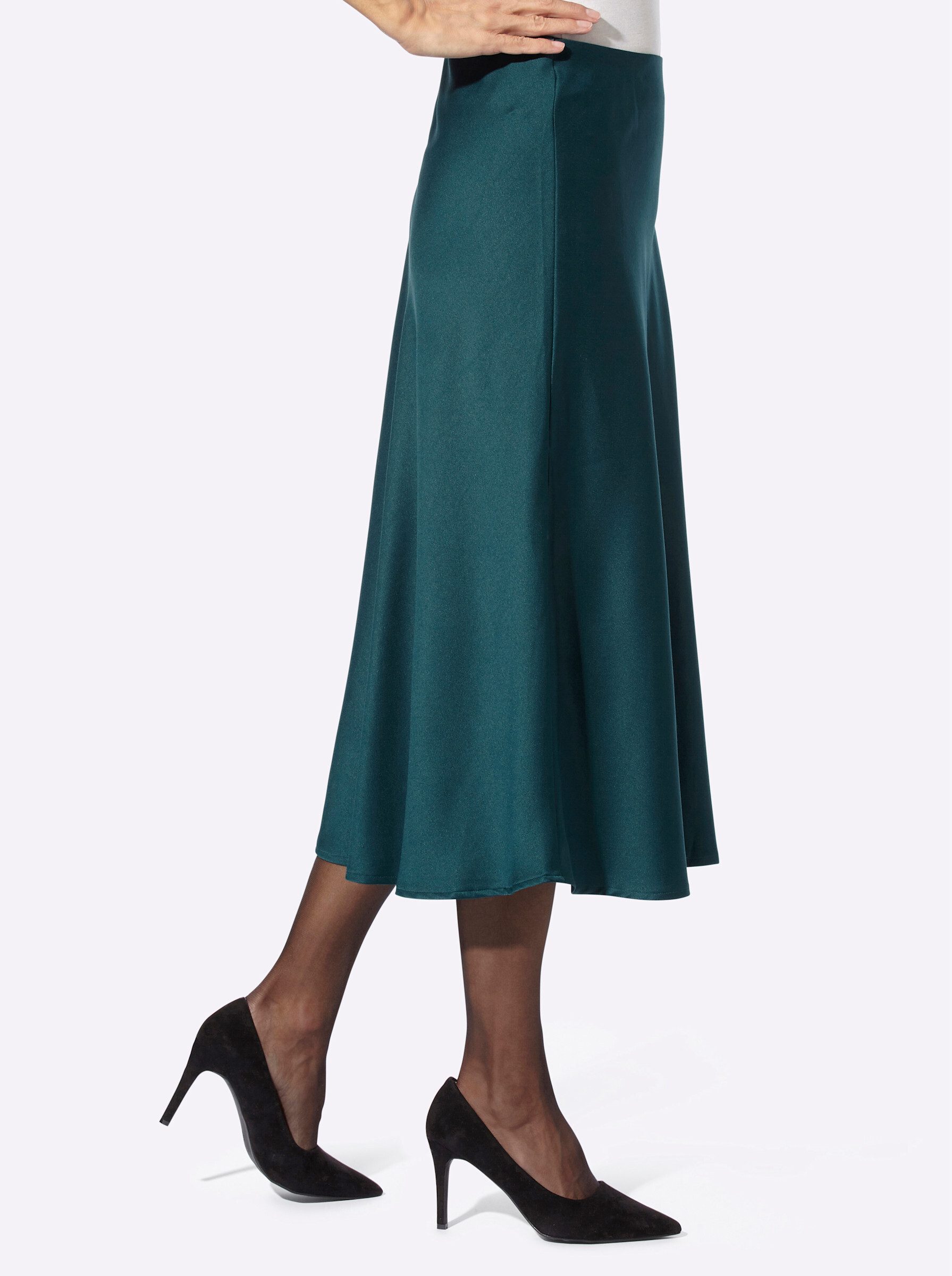 Witt A-Linien-Rock Satinrock . günstig online kaufen