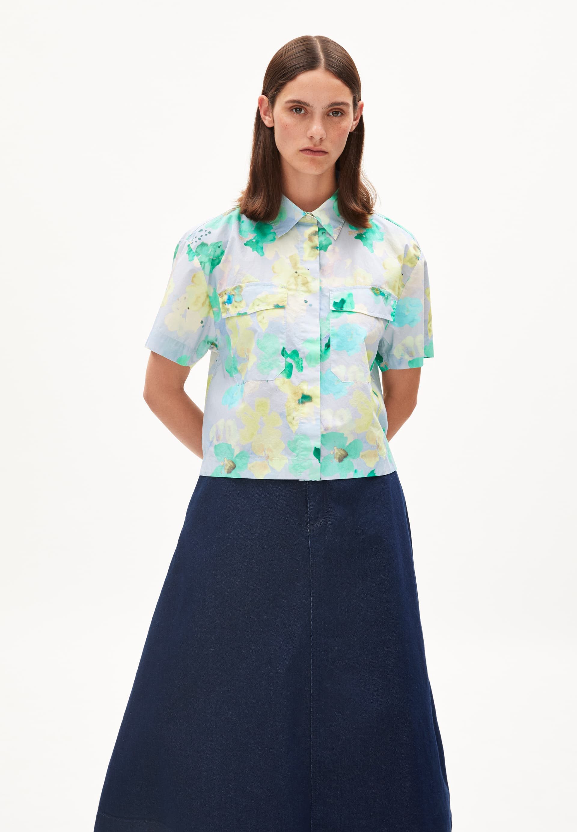 Armedangels Outdoorbluse ELIANAA AQUA FLORAL