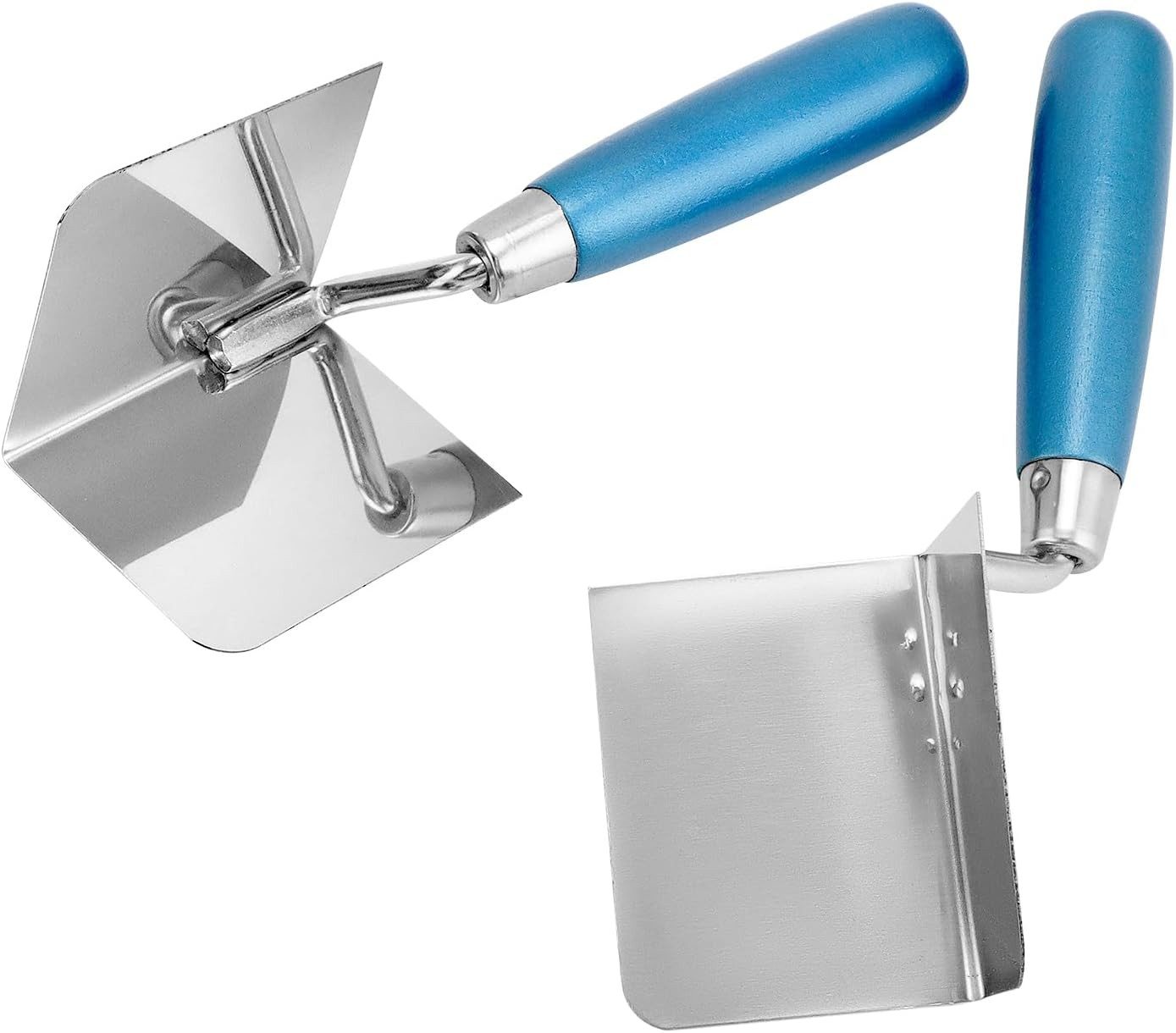 FOUORTUNATE-BEE Glättekelle 2-teiliges Edelstahl-Eckkellen-Set für Putz- und Trockenbauarbeiten (2-St) Innen- und Außeneckkellen aus rostfreiem Edelstahl