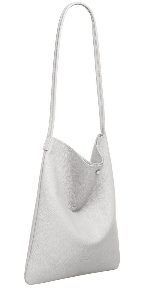 Caspar Schultertasche Mittelgroßer Leder Shopper Damen Tasche - CLASSIC LINE - Modell No.822, Casual, leicht & unempfindlich - 100% Echtleder - Handmade in Italy
