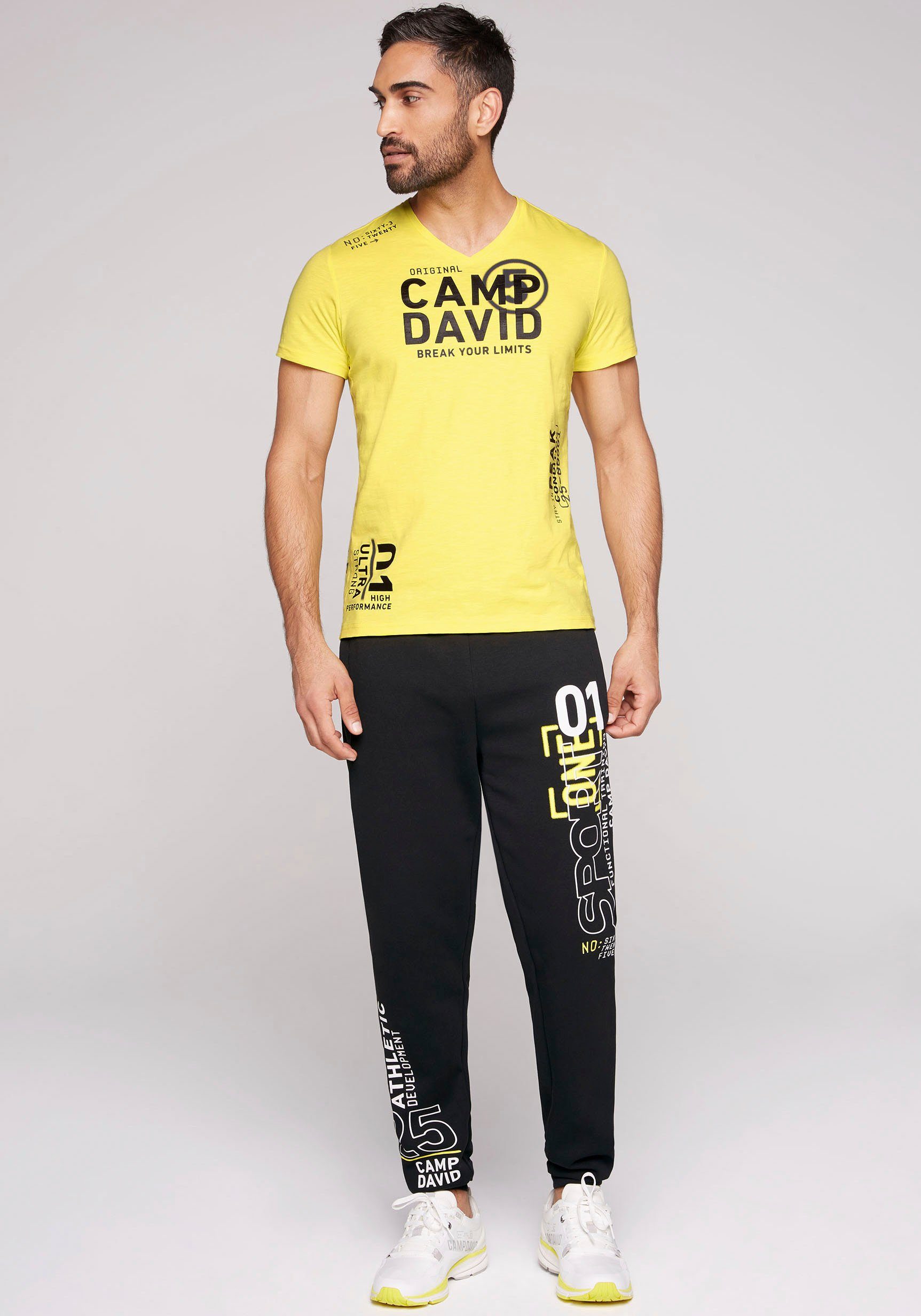 CAMP T-Shirt yellow active DAVID