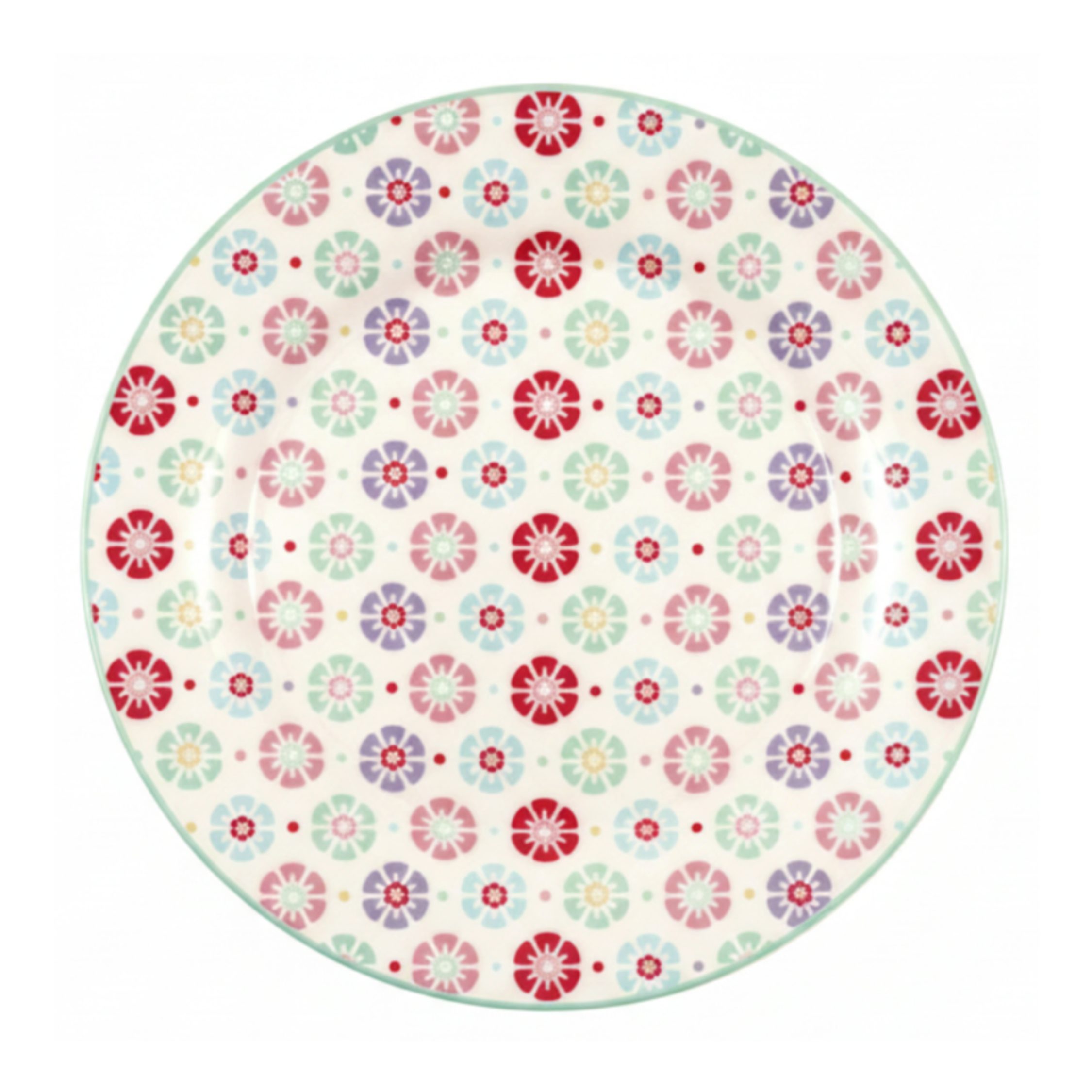 Greengate Frühstücksteller GreenGate Frühstücksteller Rike Weiß/Geblümt 20,2 cm