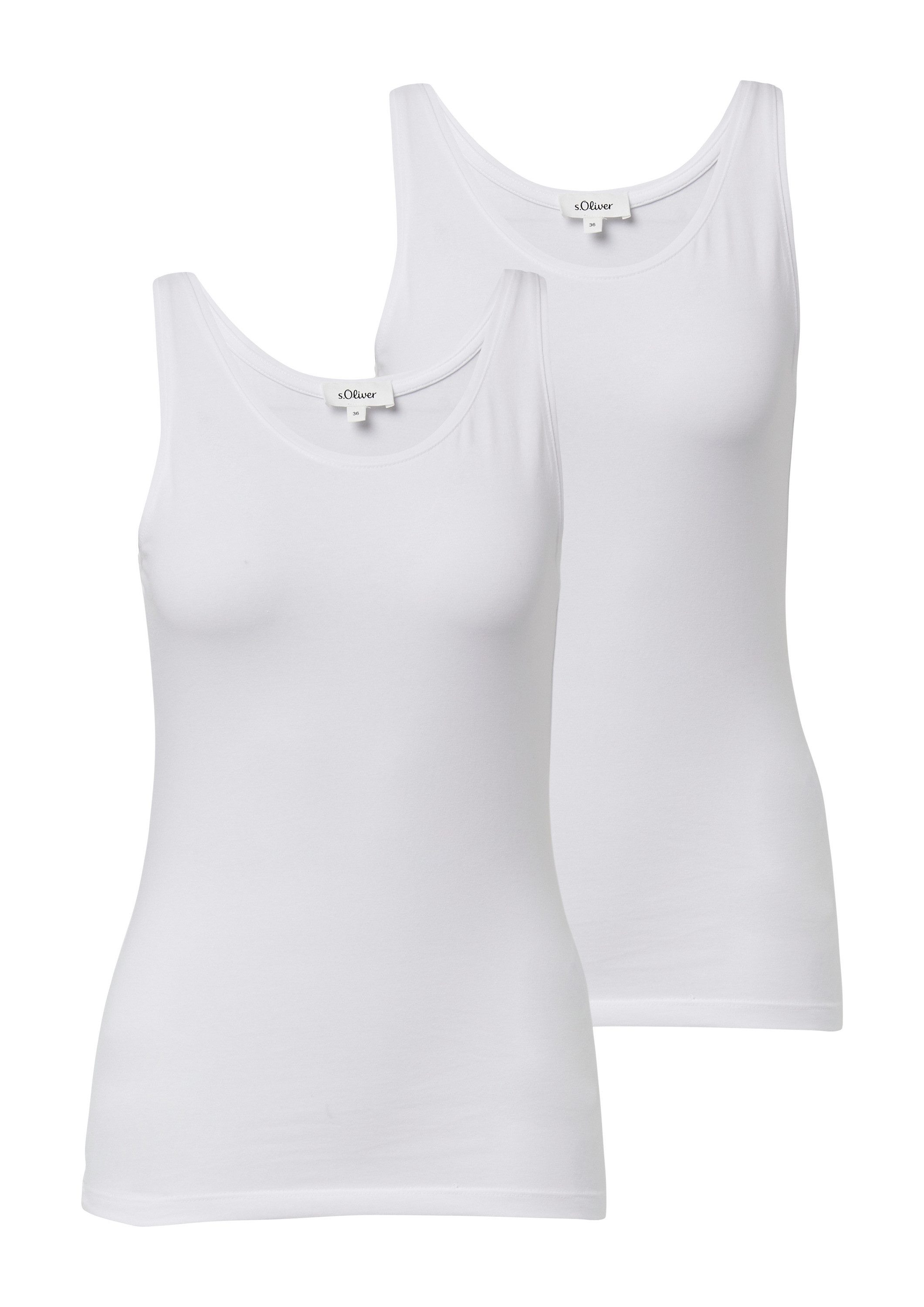 s.Oliver Muscleshirt T-Shirt Basic Top aus Jersey im 2er-Pack günstig online kaufen