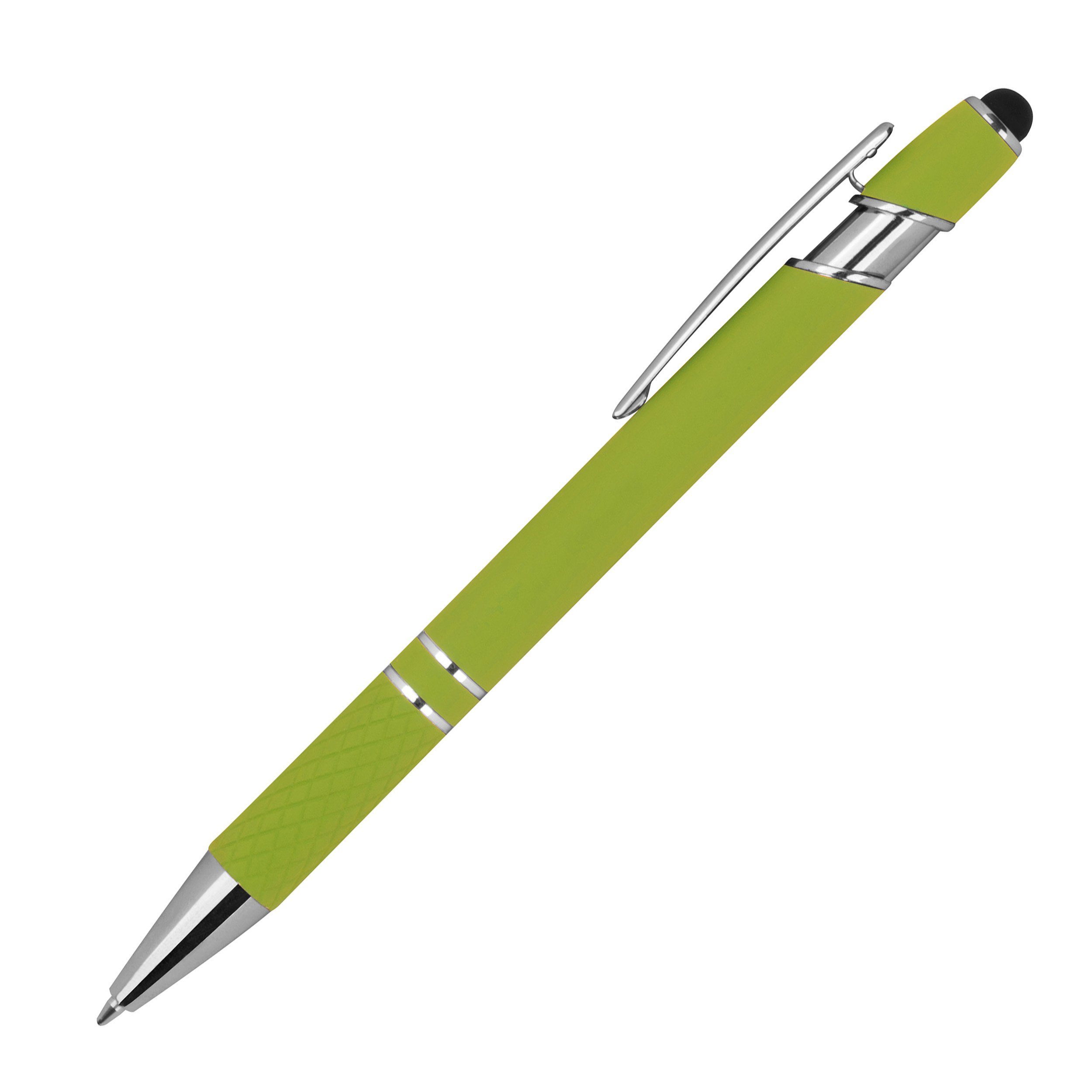 Kugelschreiber 10 Touchpen Kugelschreiber aus Metall / mit Muster / Farbe: hellgrün