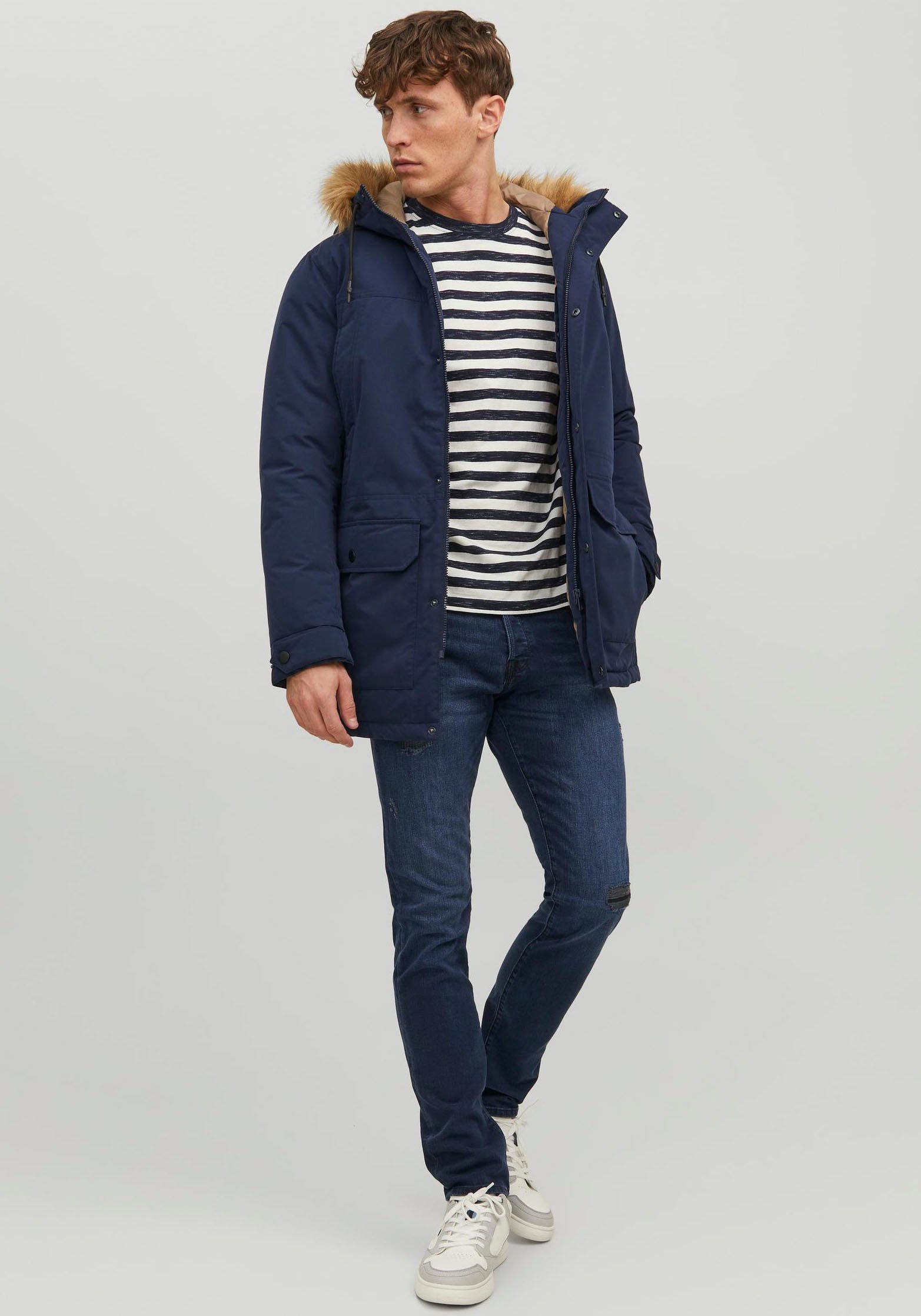 Jack & Jones Slim-fit-Jeans JJIGLENN – Slim-Fit-Jeans mit niedriger Leibhöhe Used, modisch, slim fit, Denim/Jeans – Bild 4 von 5