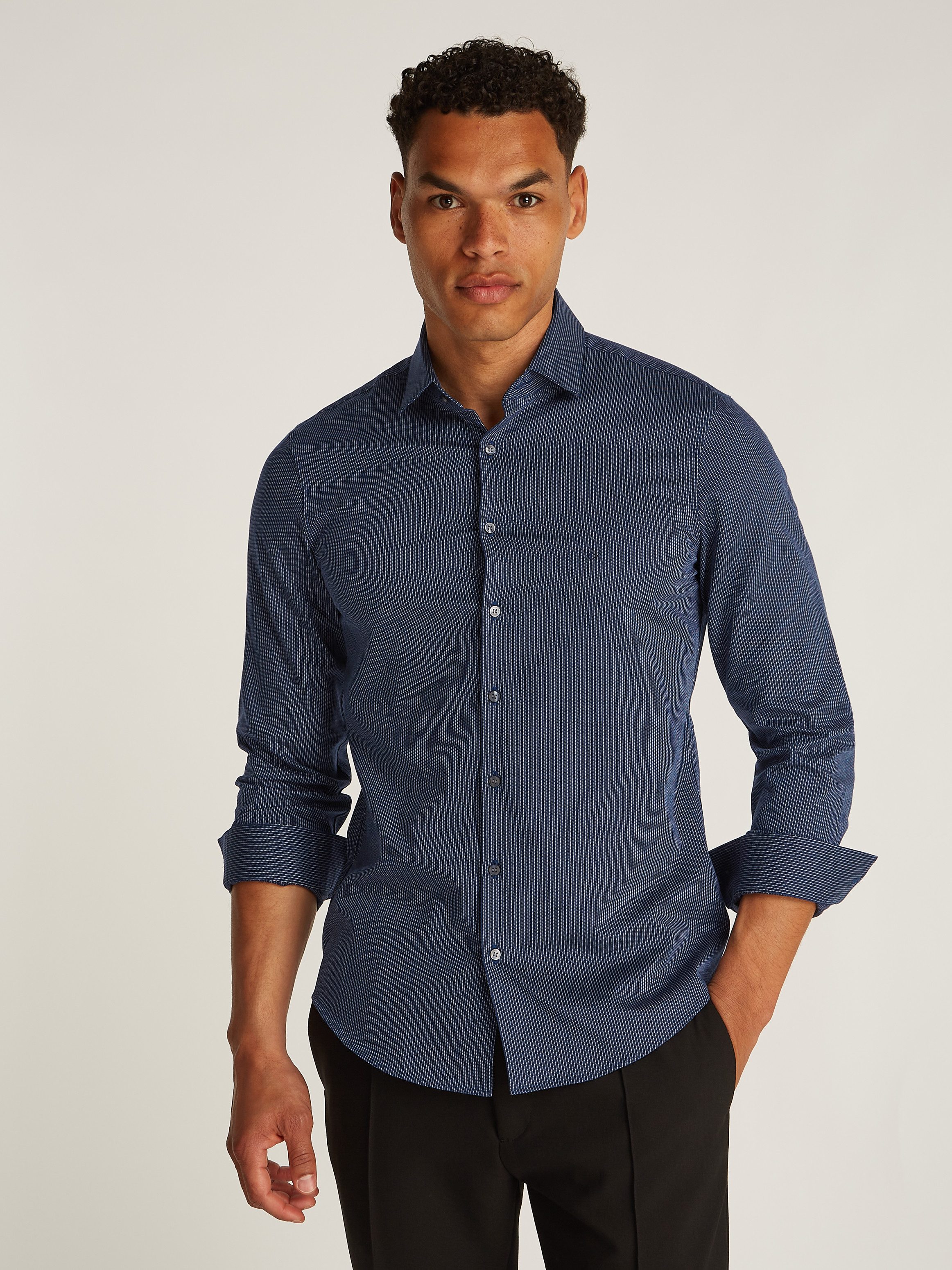 Businesshemd BUSINESS STRIPE SLIM SHIRT