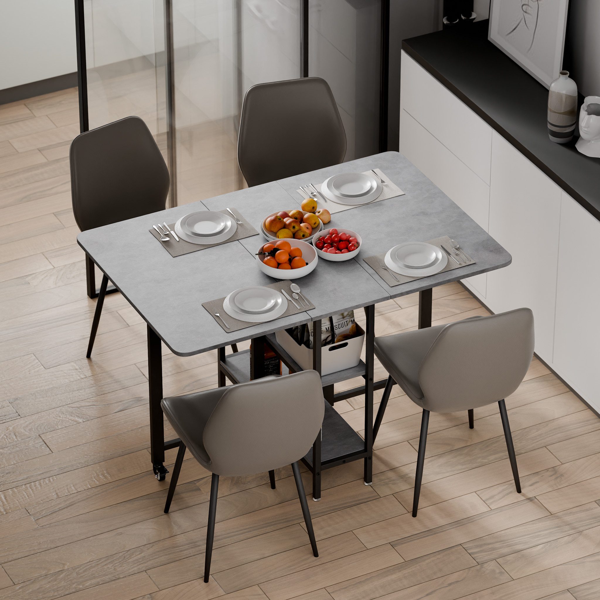 Mondeer Esstisch Klappbarer (1 Tisch), Gestell günstig online kaufen