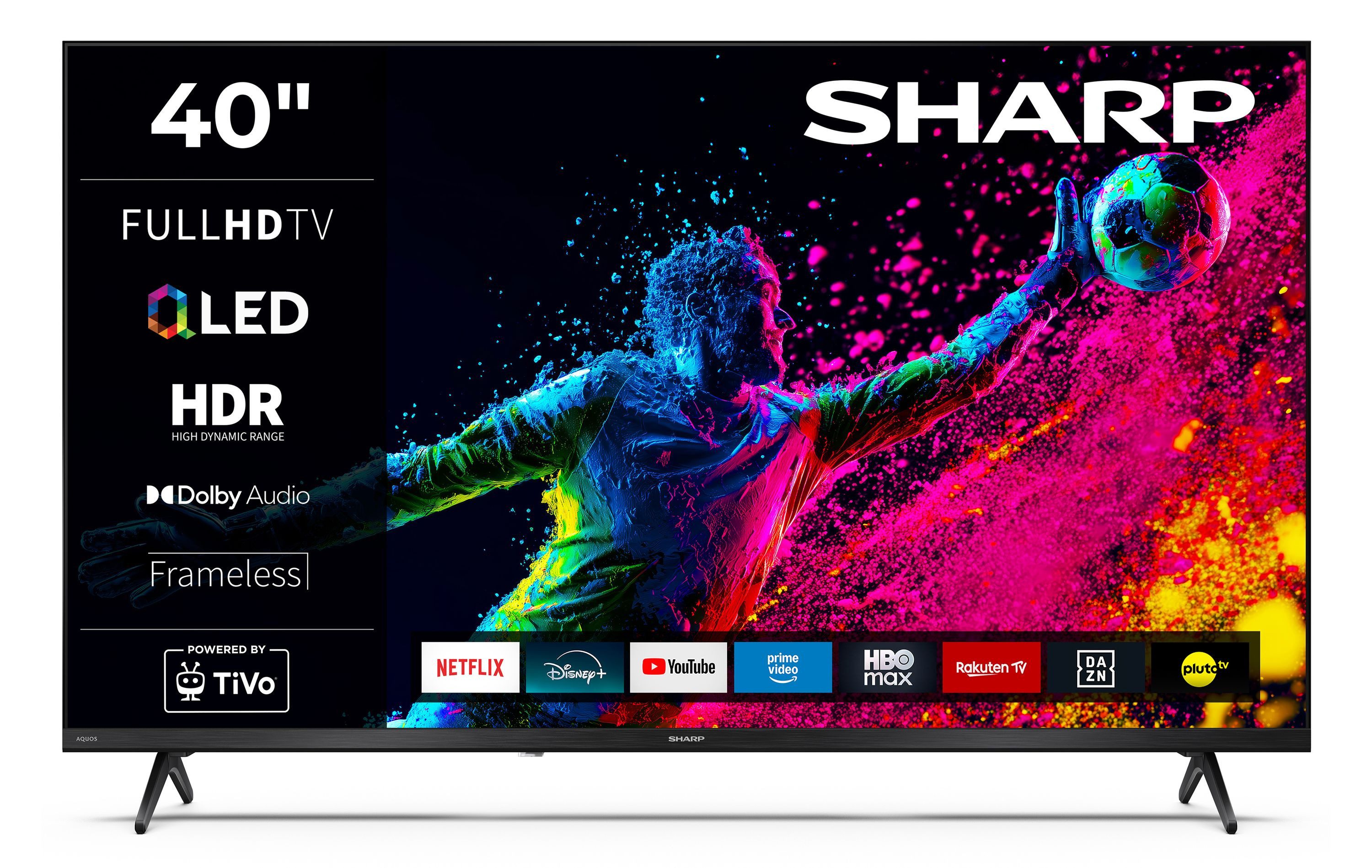 Sharp 40HE3745E QLED-Fernseher (101 cm/40 Zoll, Full HD, Smart TV powered by TiVo, Smart TV powered by TiVo, HDR, Triple-Tuner)