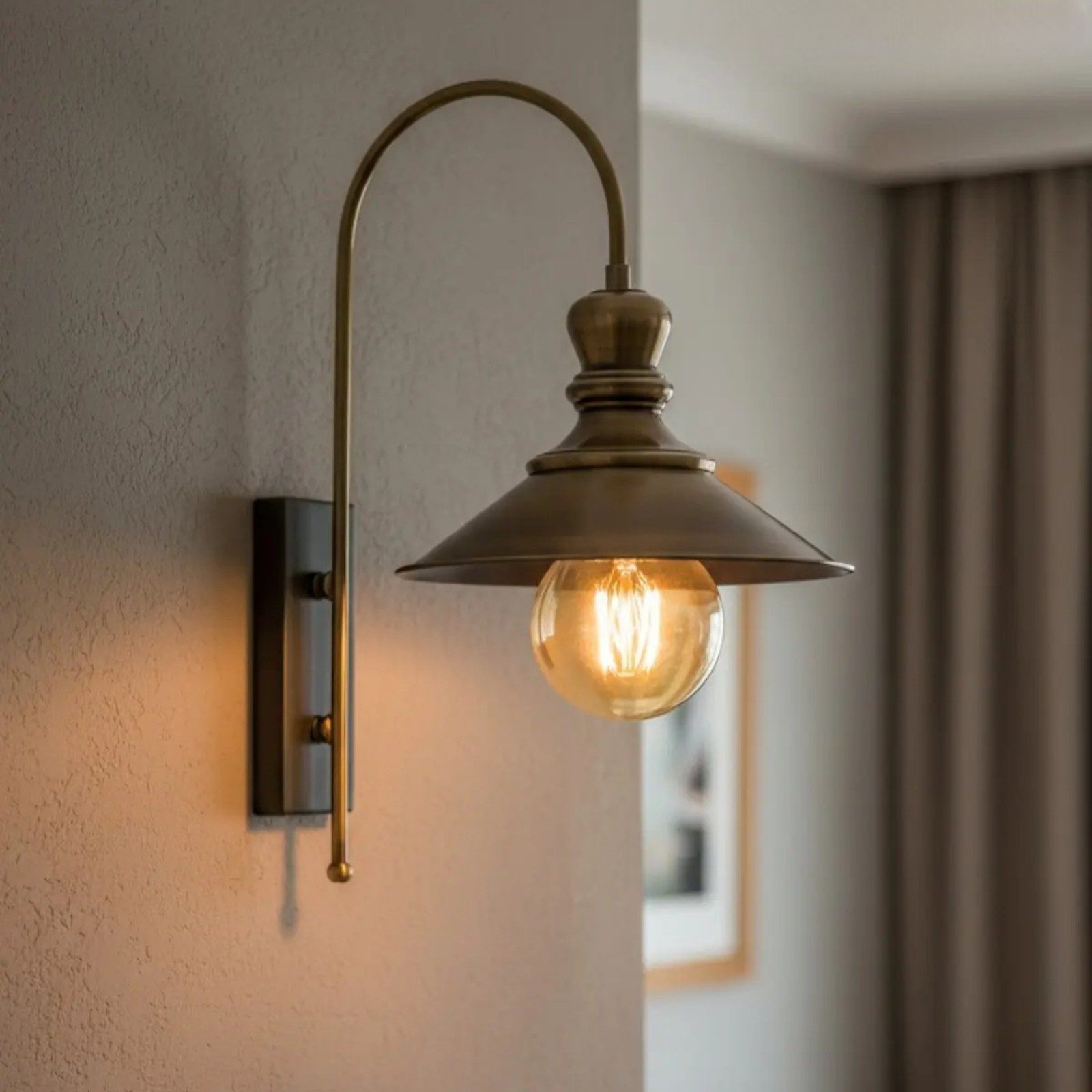 Bamyum Wandleuchte Nantes Antikeskupfer Wandleuchte Innen Metall, Vintage Wandlampe, ohne Leuchtmittel