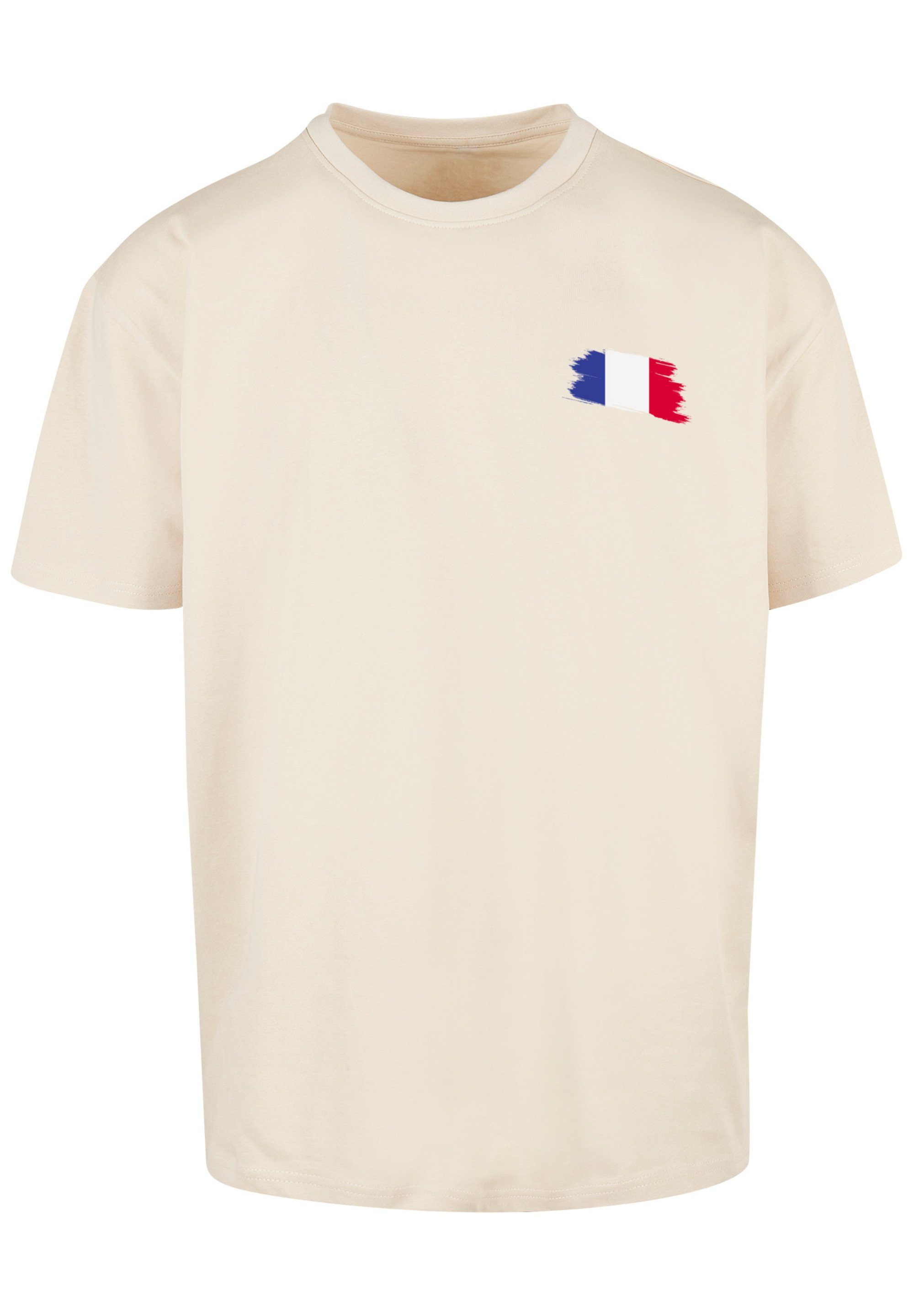 F4NT4STIC Print Frankreich sand T-Shirt France Flagge Fahne