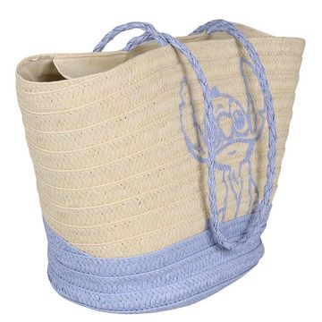 Sarcia.eu Strandtasche Stitch Disney Straw Einkaufstasche, gewebte Tasche