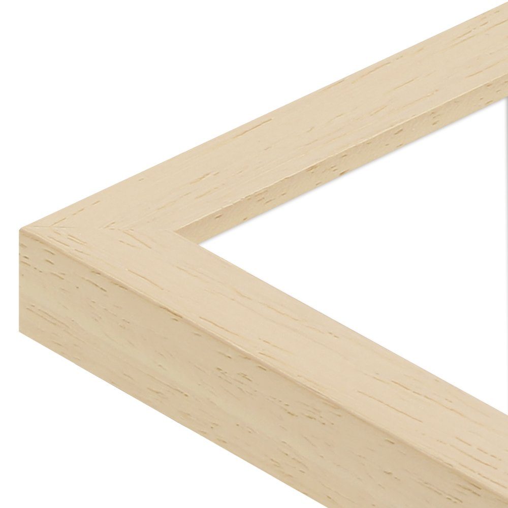 WANDStyle Bilderrahmen-Set H950, für 17 Bilder, Natur-Optik, aus Massivholz im Stil Modern