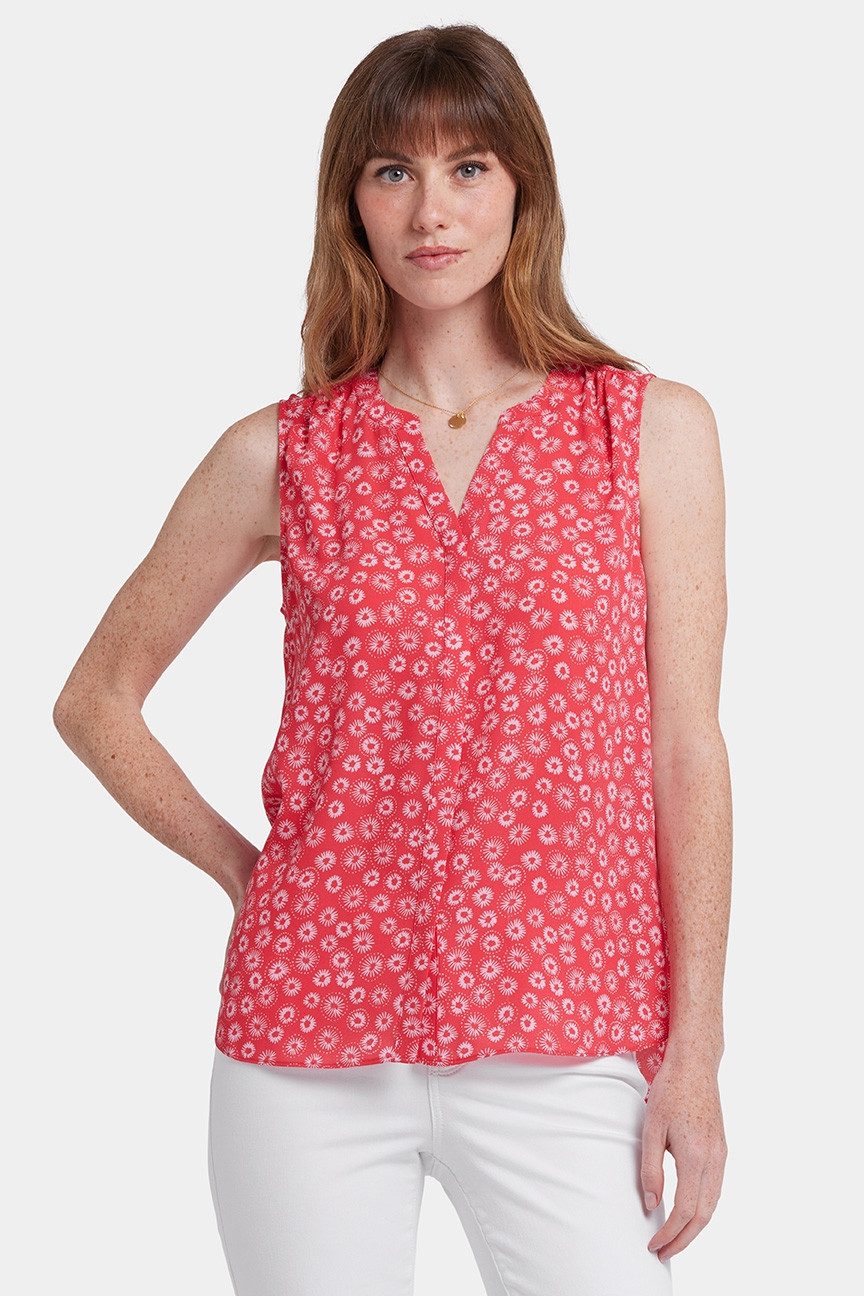 NYDJ Blusentop Ärmellose Pintuck Bluse