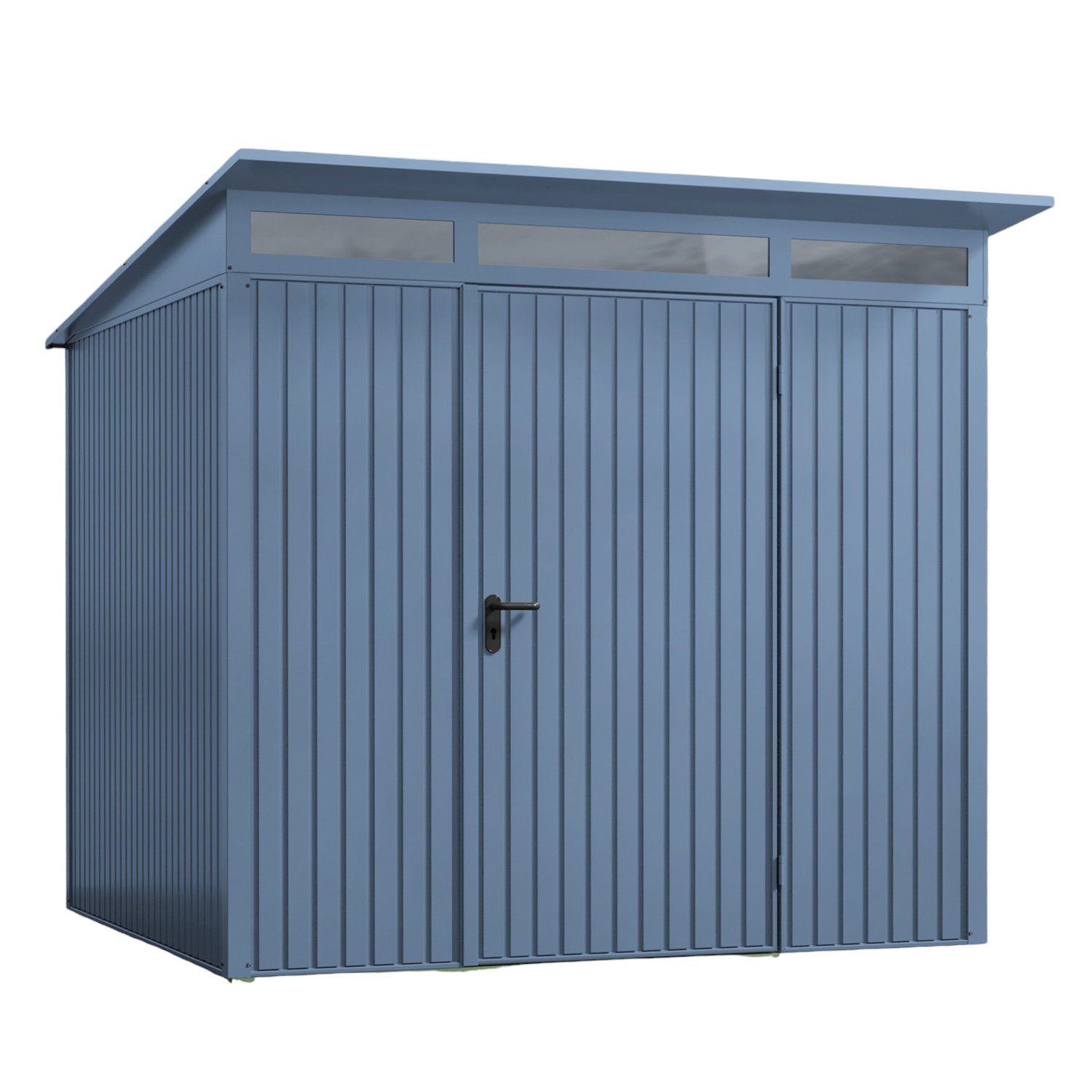 Hörmann Ecostar Gerätehaus Metall-Gerätehaus Trend mit Pultdach Typ 2, 1-flüglige Tür