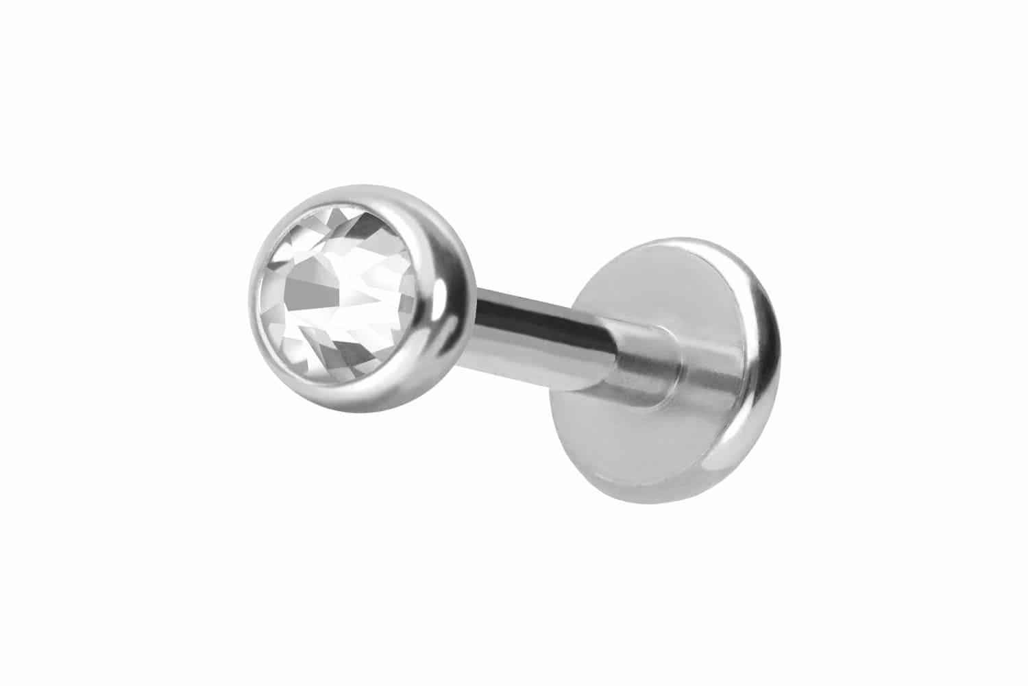 Piercing-Set Titan Labret KRISTALL
