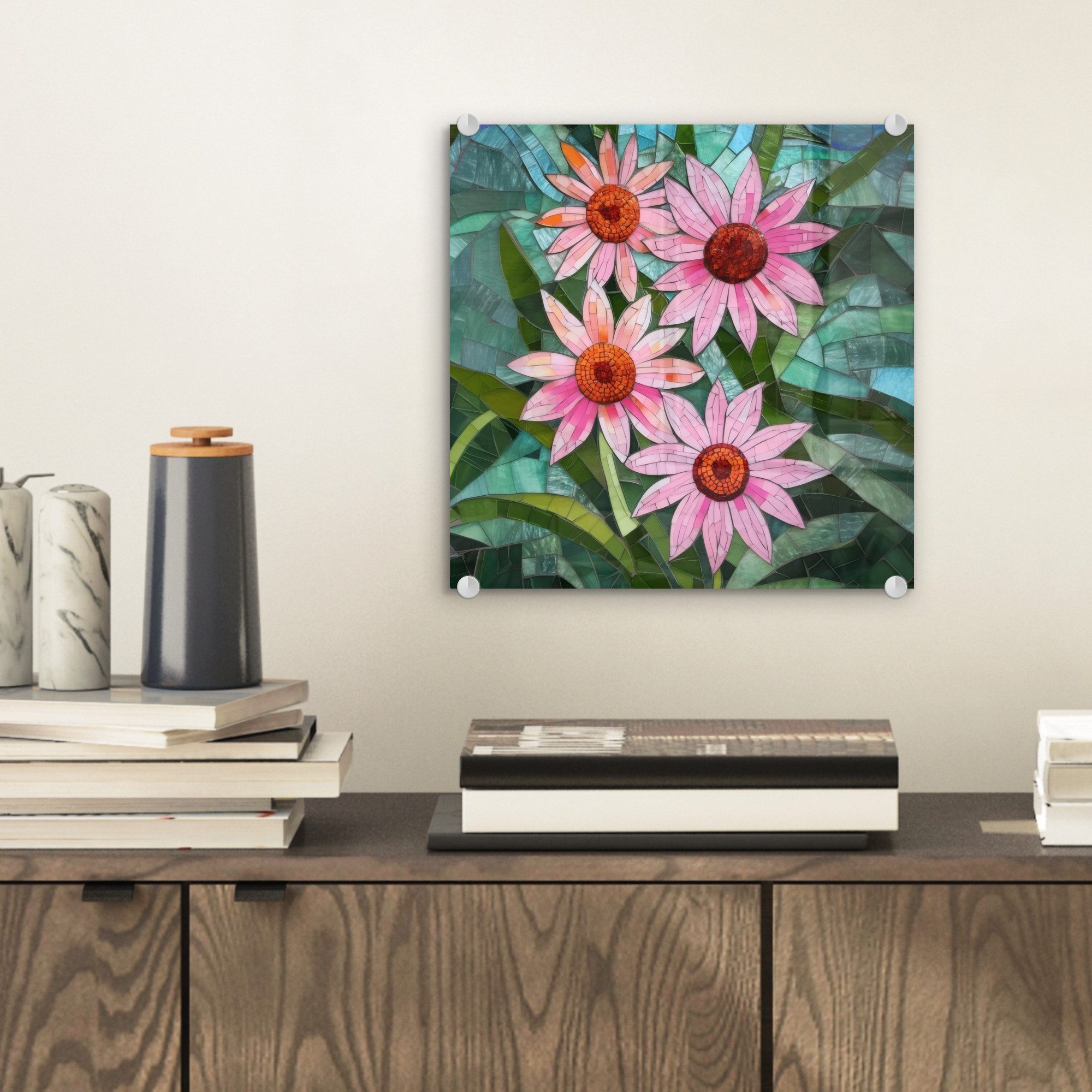 MuchoWow Acrylglasbild Blumen - Rosa - günstig online kaufen