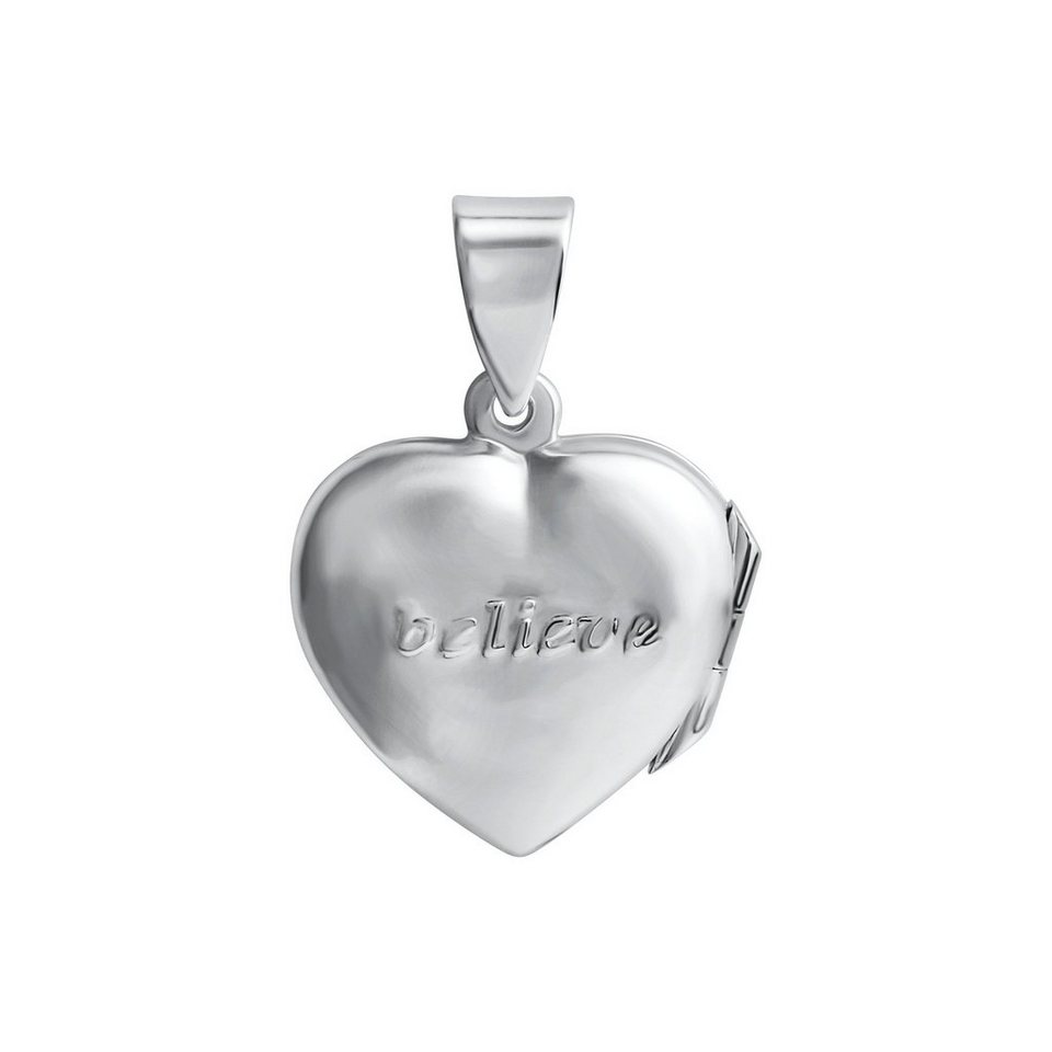 Vivance Kettenanhänger 925/- Sterling Silber weiß Medaillon Herz