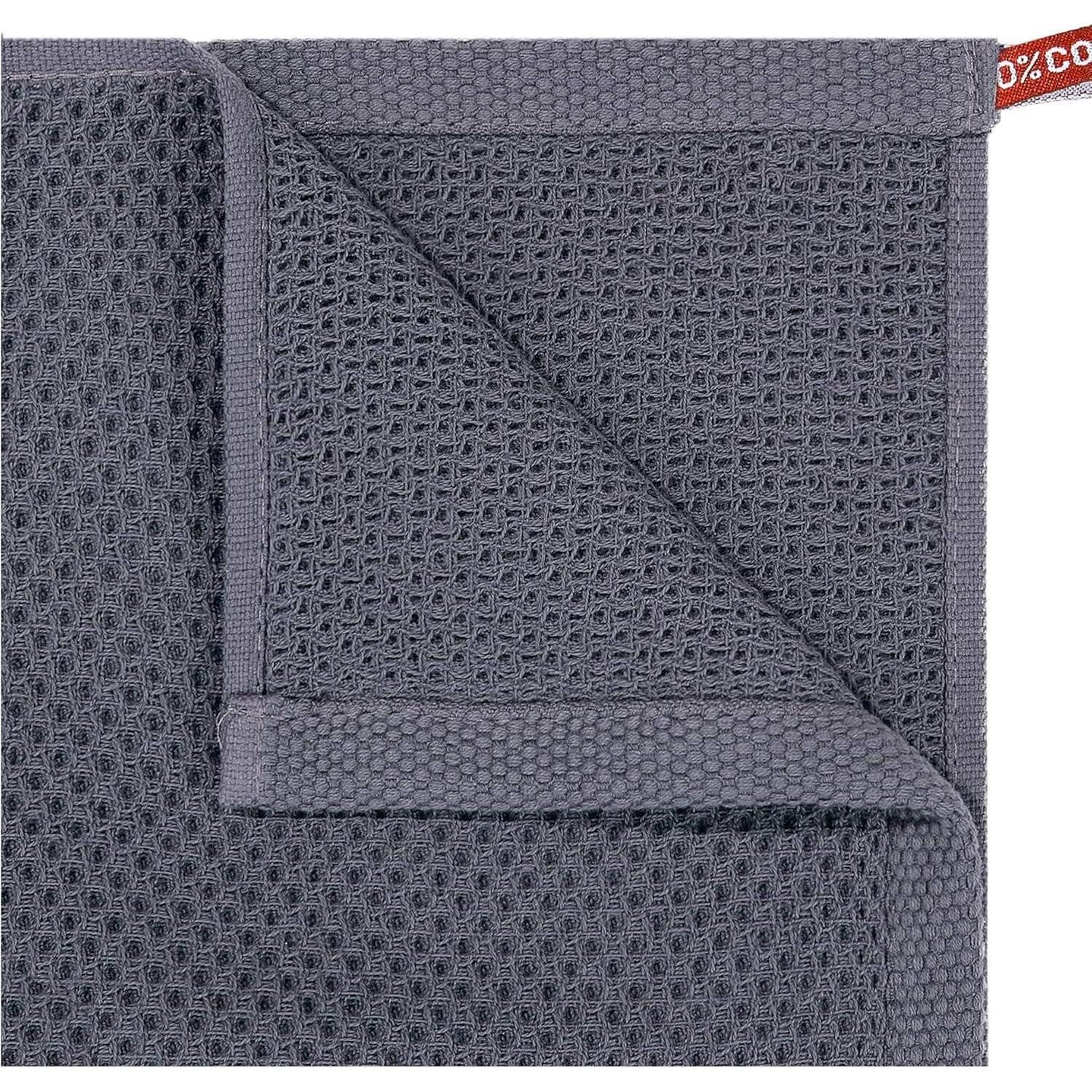 BW&HM Baumwolltücher Spültücher 6er Set 33x33 cm Grau waschbar optimal für Reinigungstuch