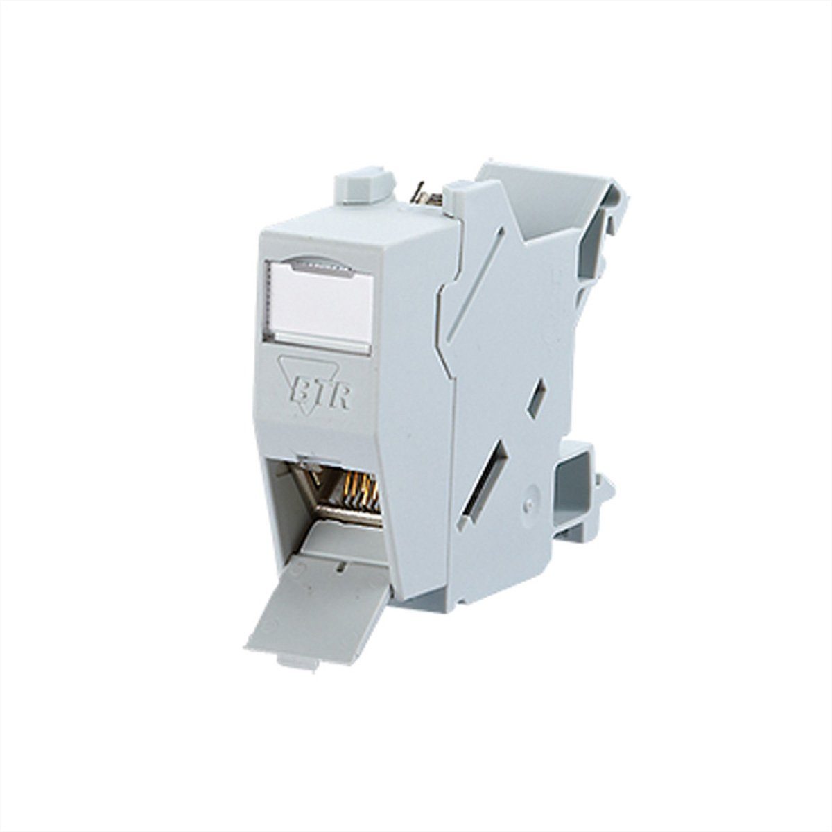 REGplus E-DAT Modul in Tragschienenadapter Netzwerk-Panel