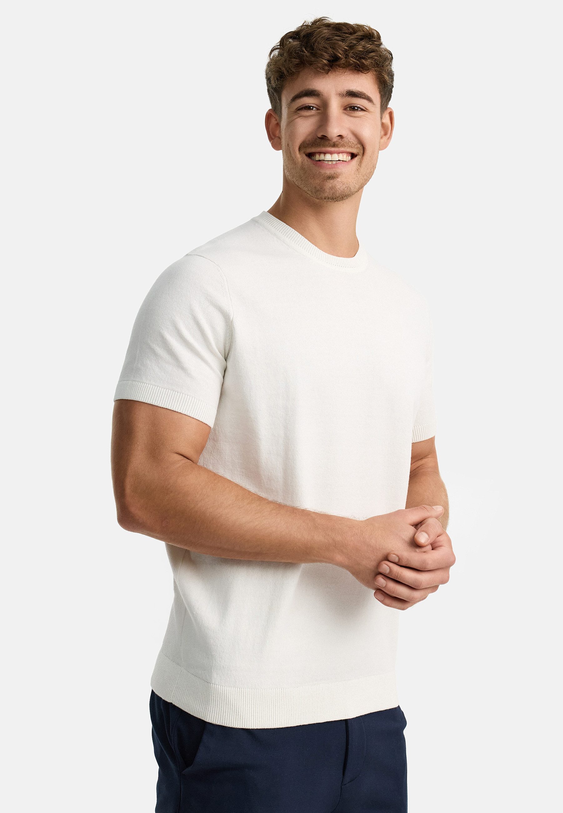 Indicode T-Shirt Herren INVasko Shirt Tee Herrenshirt T-Shirt Feinstrick mi günstig online kaufen