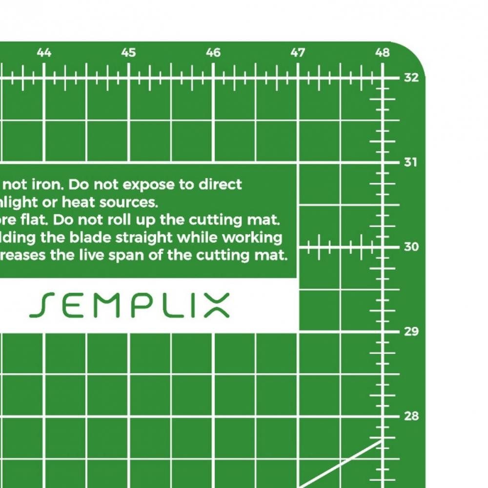Semplix Schneideunterlage - Schneidematte hellgrün-grün 120 x 80 cm / 48 x 32 inch