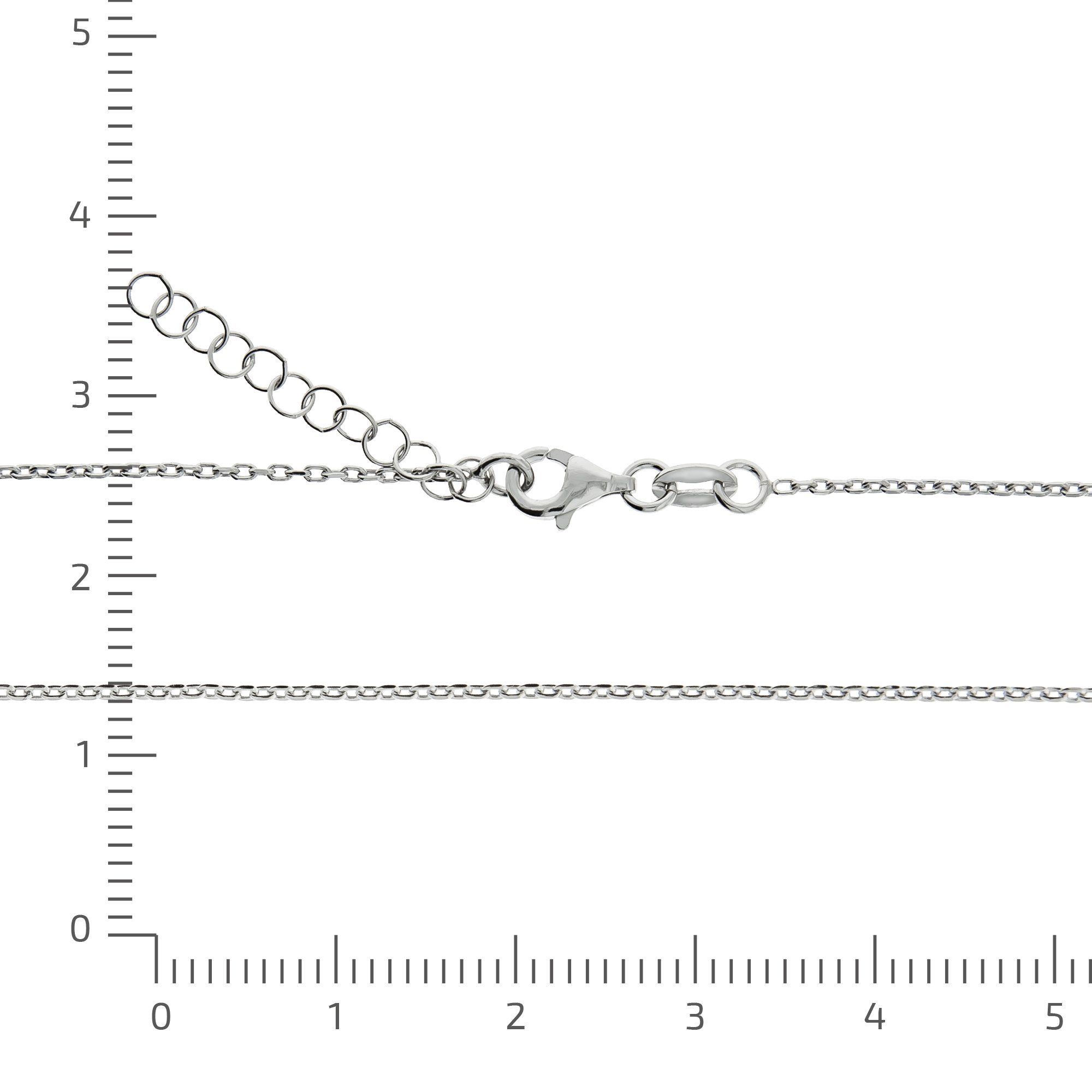 Ellen Diamant K. Anhänger mit Buchstabe Diamonds by 0,008ct. Silber C Kette 925/- Sterling