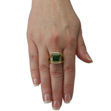 SKIELKA DESIGNSCHMUCK Goldring Turmalin Ring 8,1 ct. (Gelbgold 585), hochwertige Goldschmiedearbeit aus Deutschland