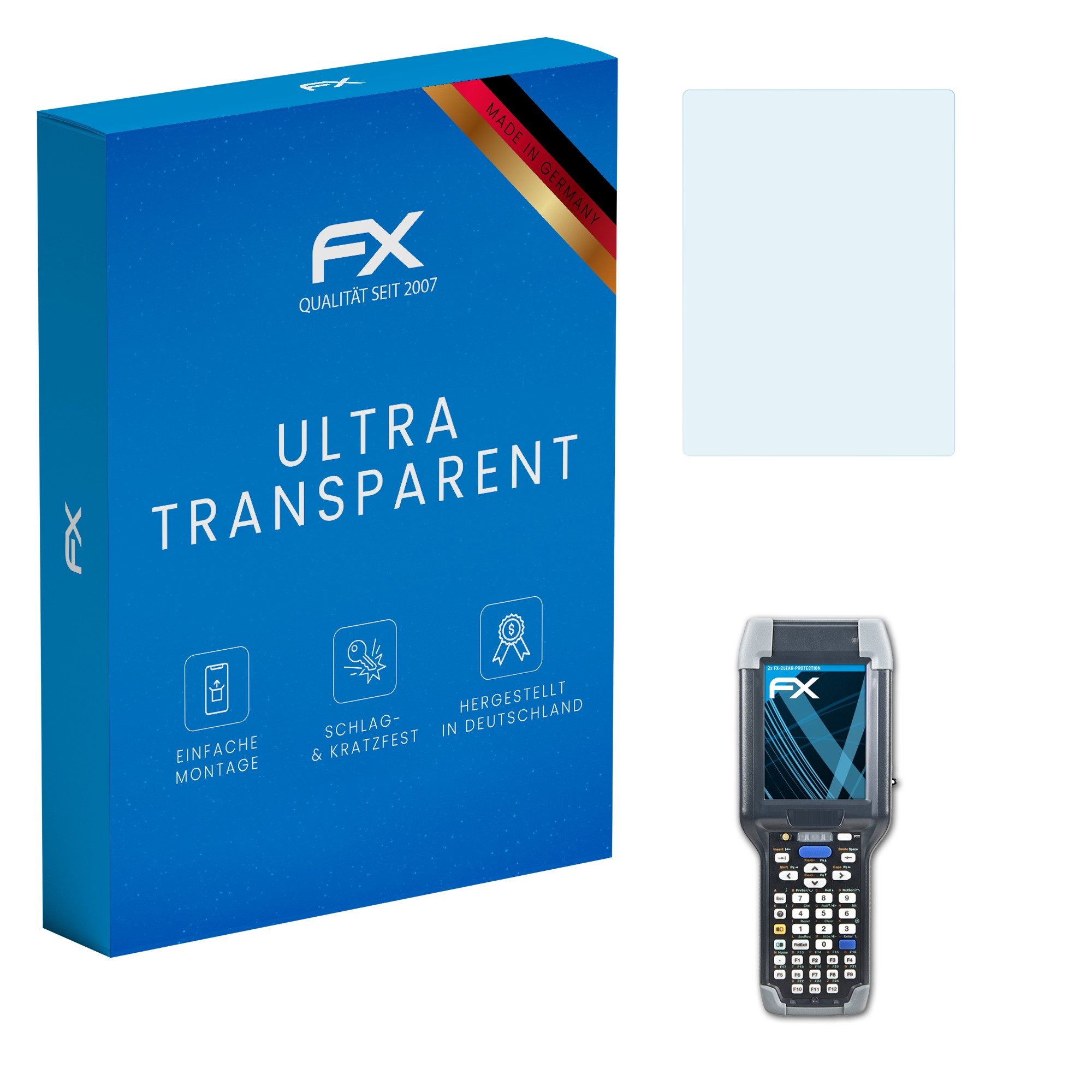 atFoliX Schutzfolie Displayschutz für Intermec CK3, (2 Folien), Ultraklar und hartbeschichtet