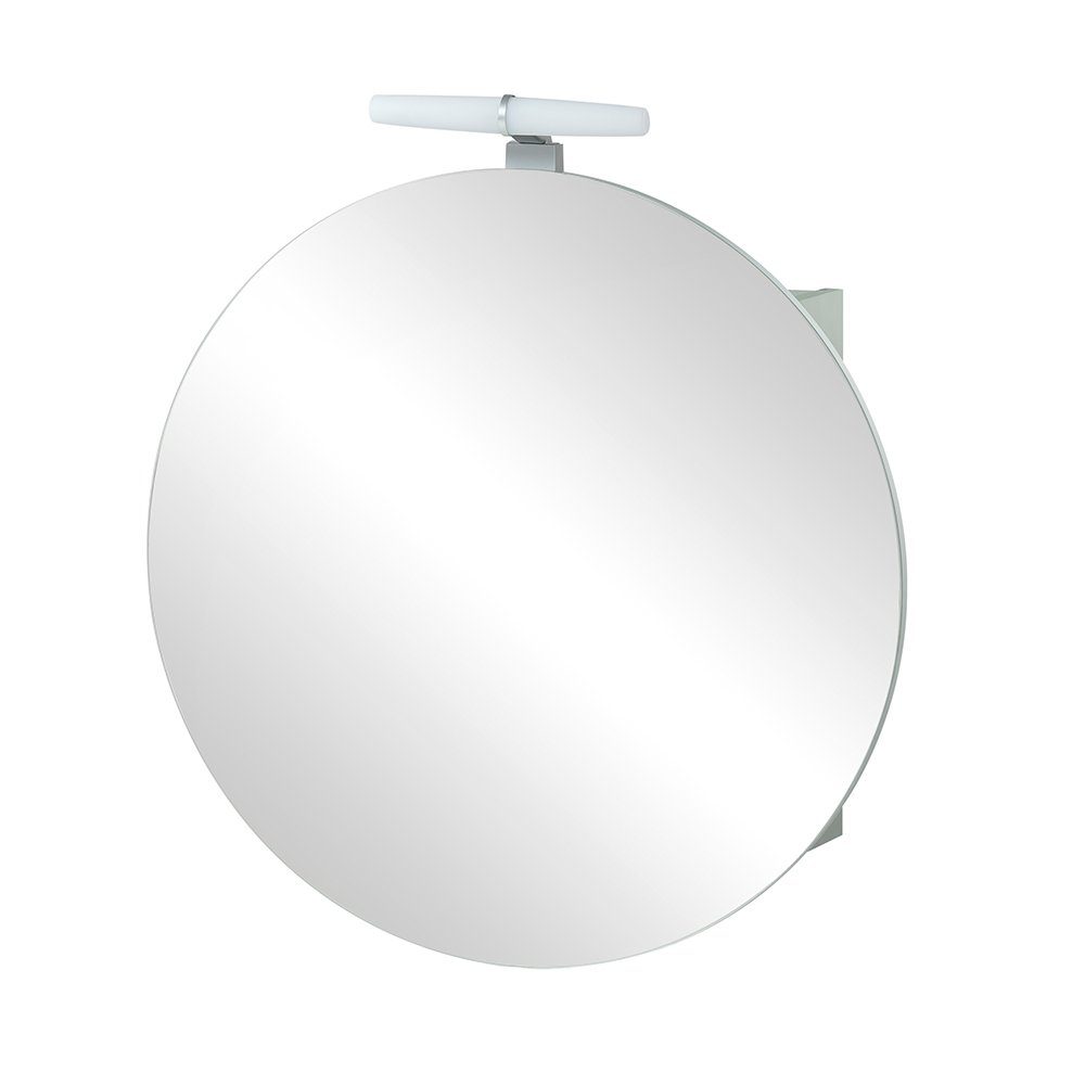 Lomadox Spiegelschrank BELFORT-80 inkl. Beleuchtung rund 65cm in mint,  B/H/T ca. 65/68,3/15,7 cm | Spiegelschränke