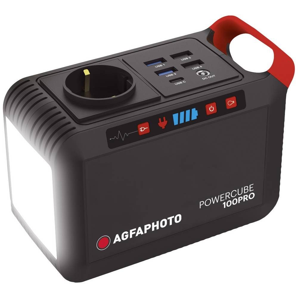 AgfaPhoto Powerstation Powerbank, Powerstation, 2x USB-, 2x USB-QC 3.0 und  USB-C-Ausgang