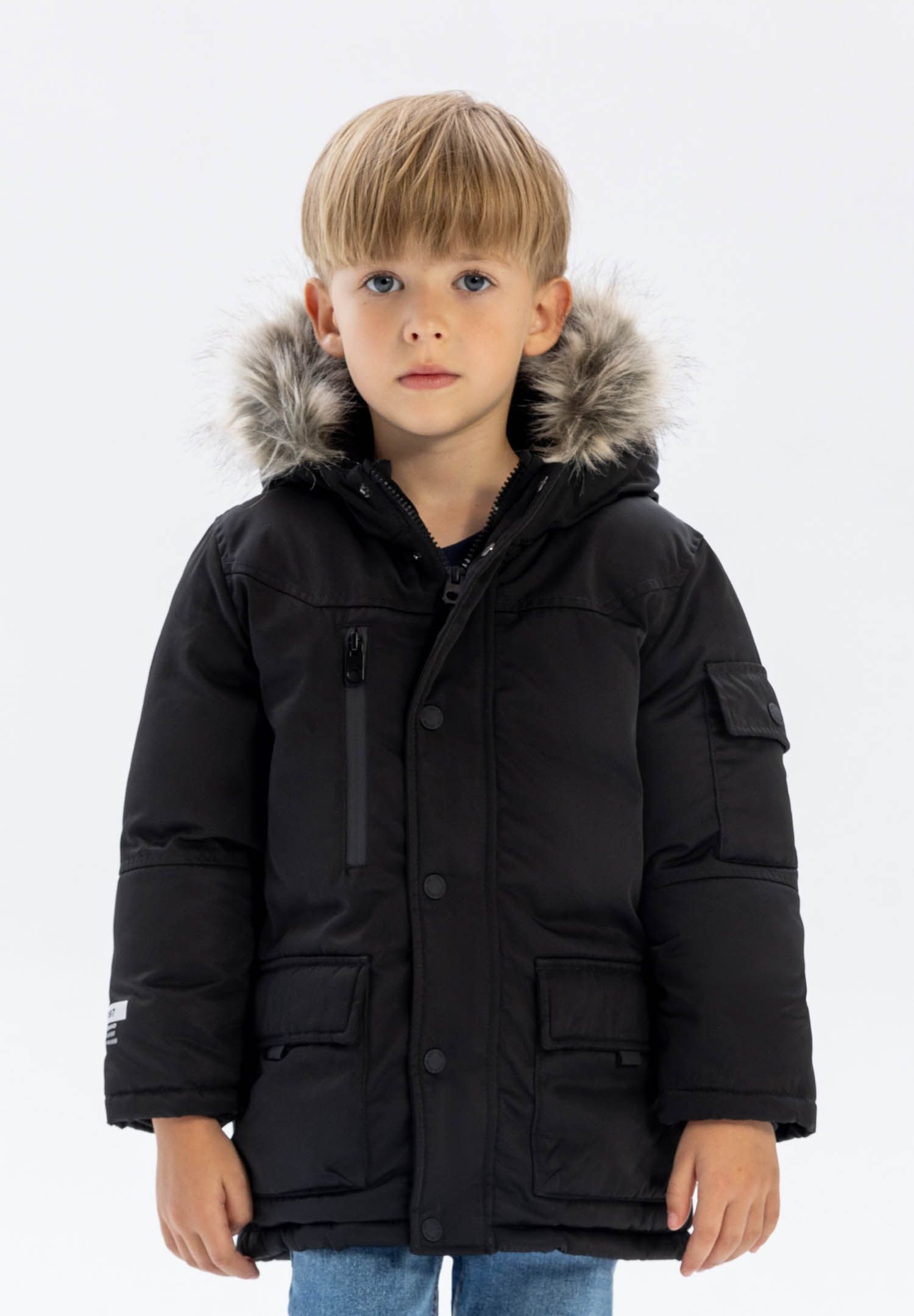 MINOTI Parka Längere Jacke mit Kapuze mit Kunstfellbesatz  (2y-14y) günstig online kaufen
