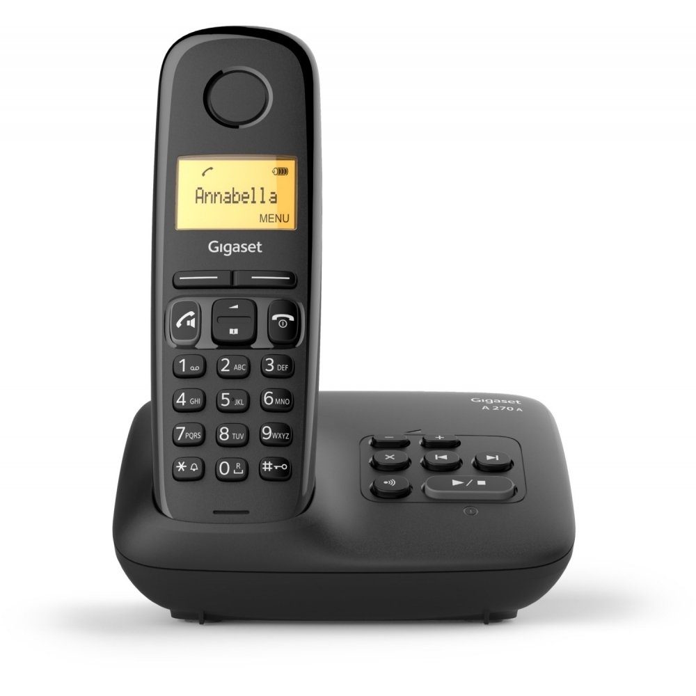 - schwarz DECT-Telefon Gigaset Telefon Duo A A270 -