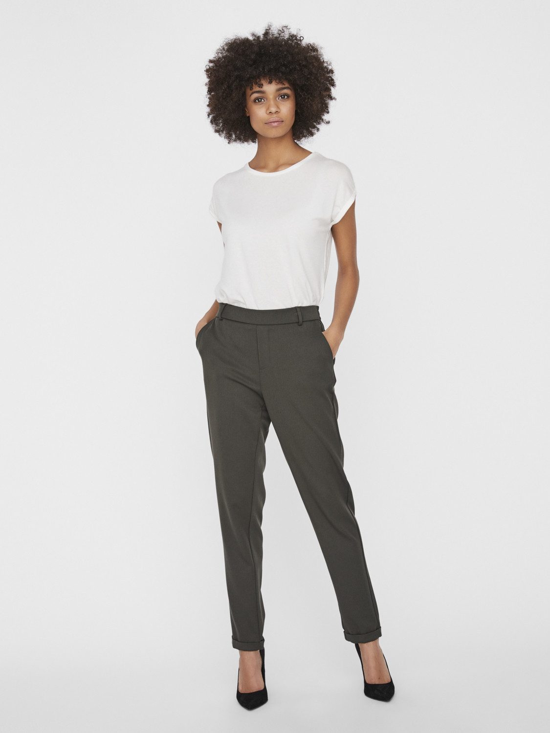Vero Moda Anzughose VMMAYA MR LOOSE SOLID PANT NOOS Materialmix