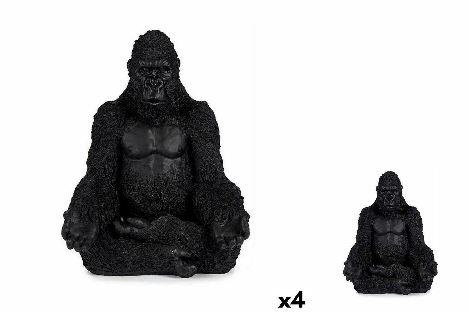 Deko-Figur 4 Gift Yoga x Gorilla Schwarz 26,5 x Dekoobjekt Stück Decor 22 cm 19