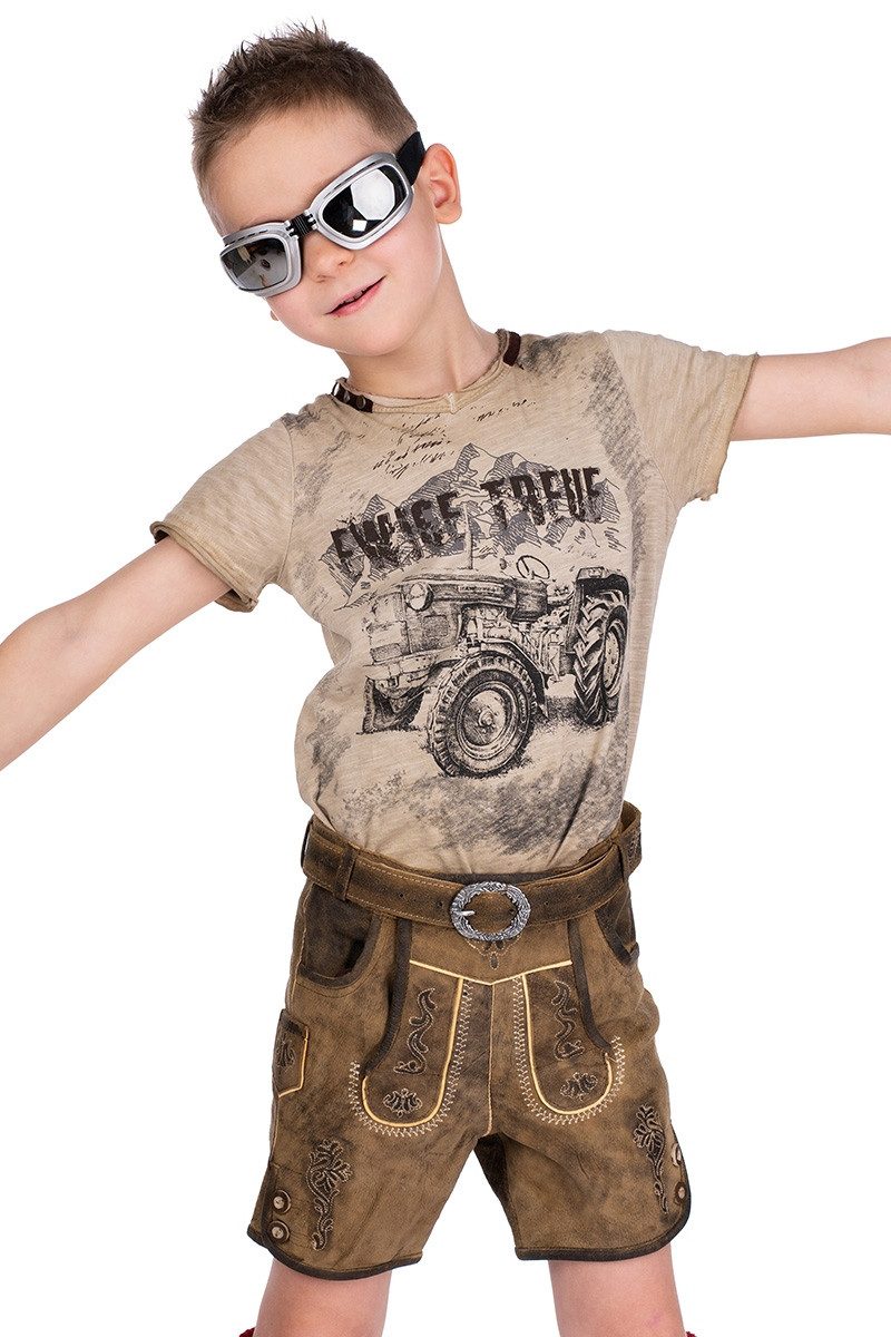 Isar-Trachten Lederhose Lederhose Kinder - MILO - eiche