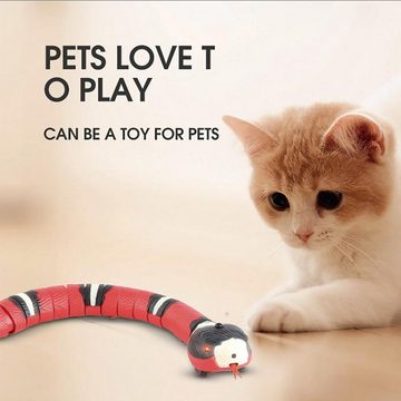 Rutaqian Tier-Beschäftigungsspielzeug Katzenspielzeug Schlange, für Katzen Haustier Streich-Requisiten