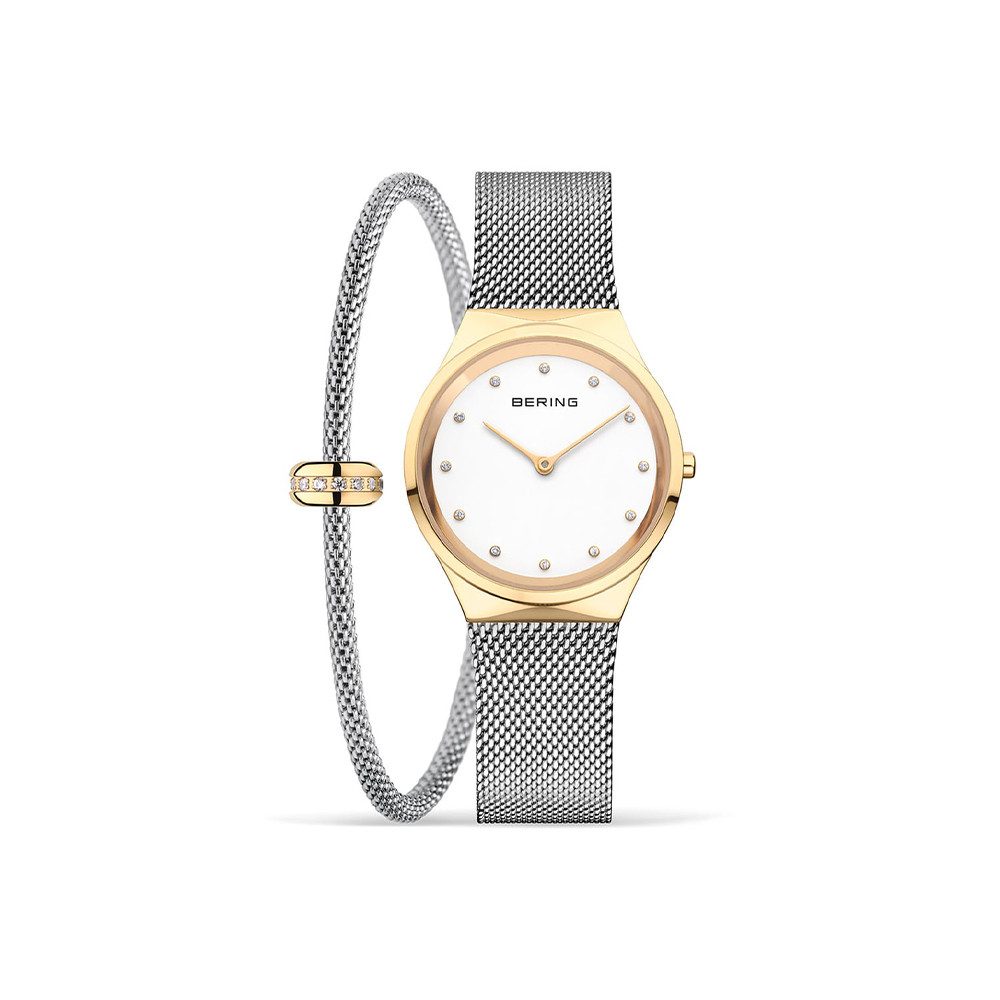Bering Quarzuhr Bering Classic gold glänzend Gift Set Home 12131-010-190-GWP1, Bering Classic gold glänzend Gift Set Home