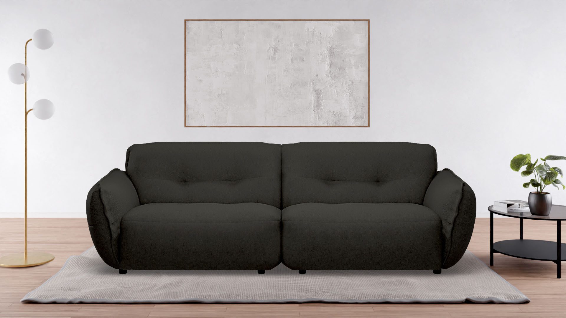 BETYPE 4-Sitzer Be Fluffy Mega Sofa, viel Platz, XXL Couch, Breite 283cm, bequem, Softes Sitzgefühl, moderne Kedernaht, hochwertiger Bezug